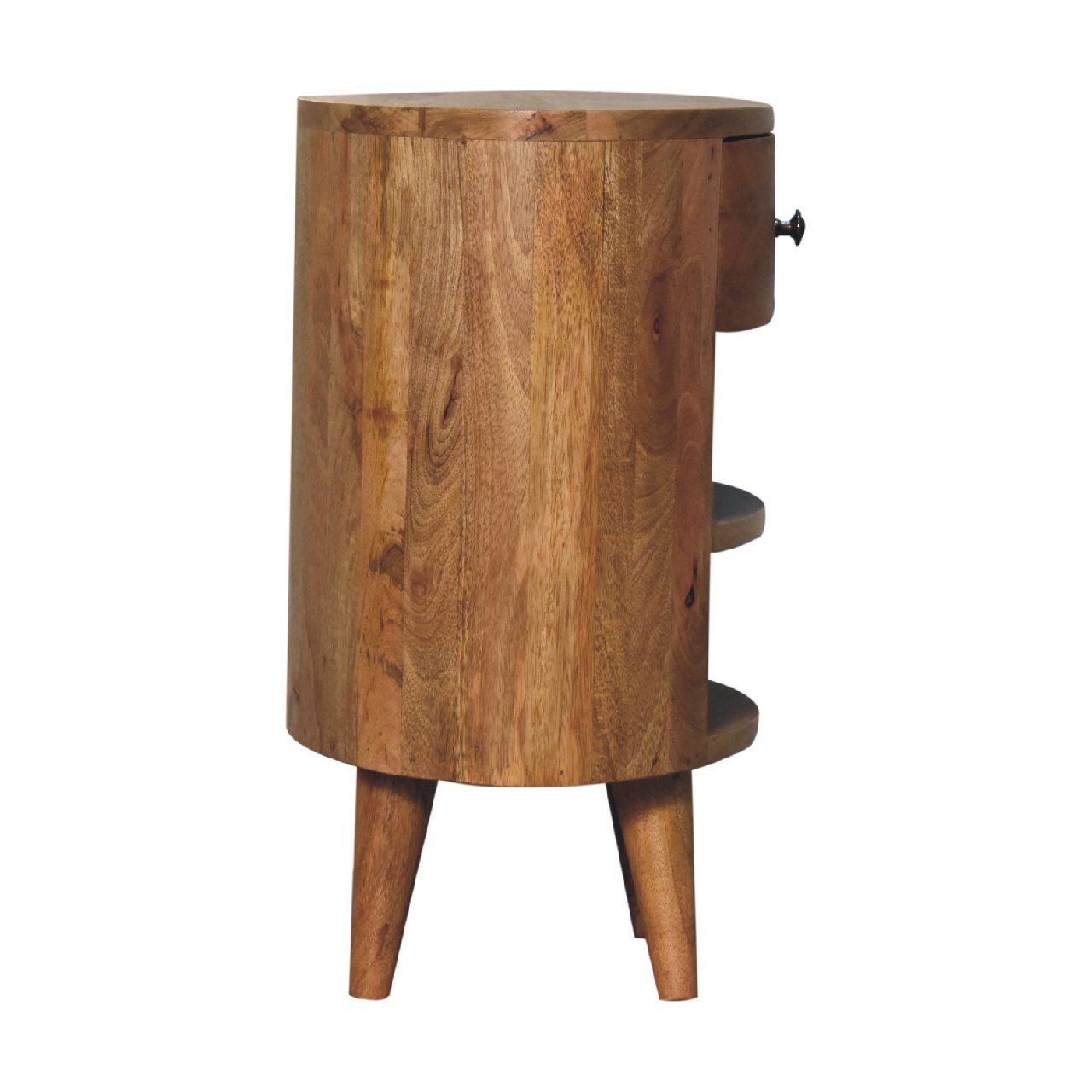 Szafka nocna z litego drewna mango – dębowa, 40 cm — model IN3621 - obrazek 7
