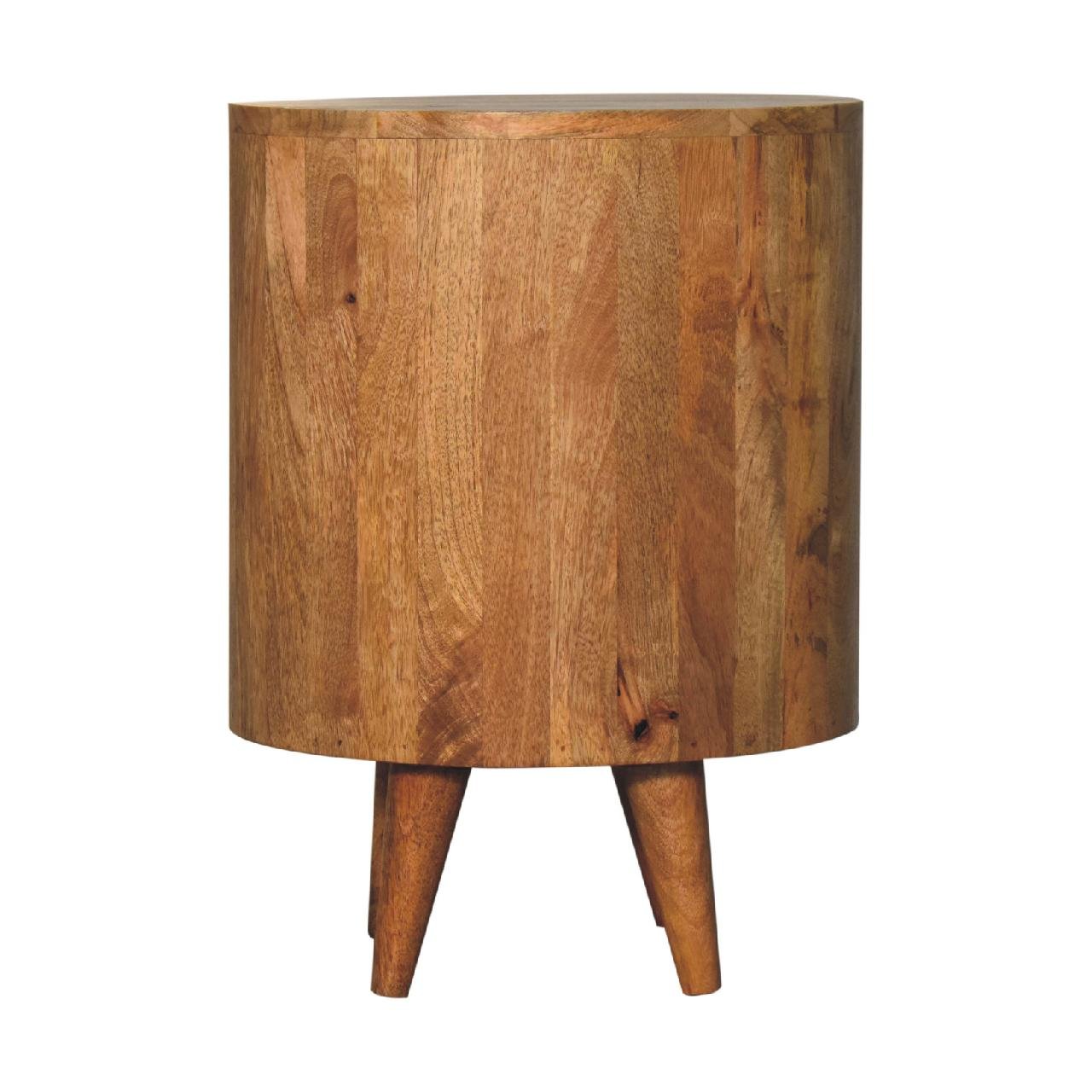 Szafka nocna z litego drewna mango – dębowa, 40 cm — model IN3621 - obrazek 8