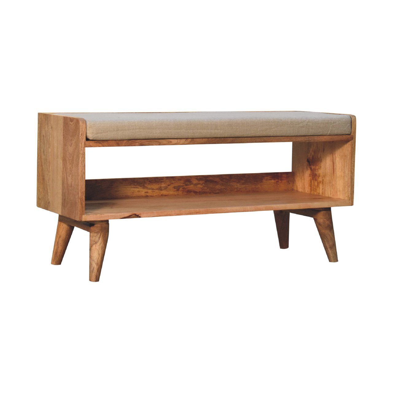 Ławka Artisan IN3623 – lite drewno mango, wykończenie dębowe