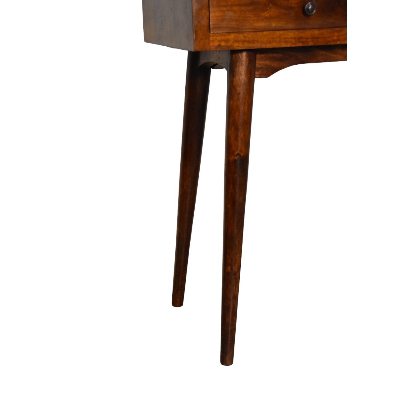 Stół z litego drewna mango – kasztanowy, 90 cm — model IN3625 - Image 4