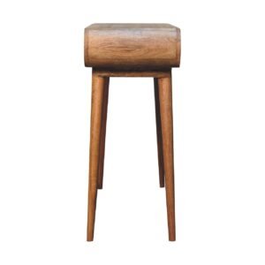Stół z litego drewna mango – dębowy, 90 cm — model IN3627