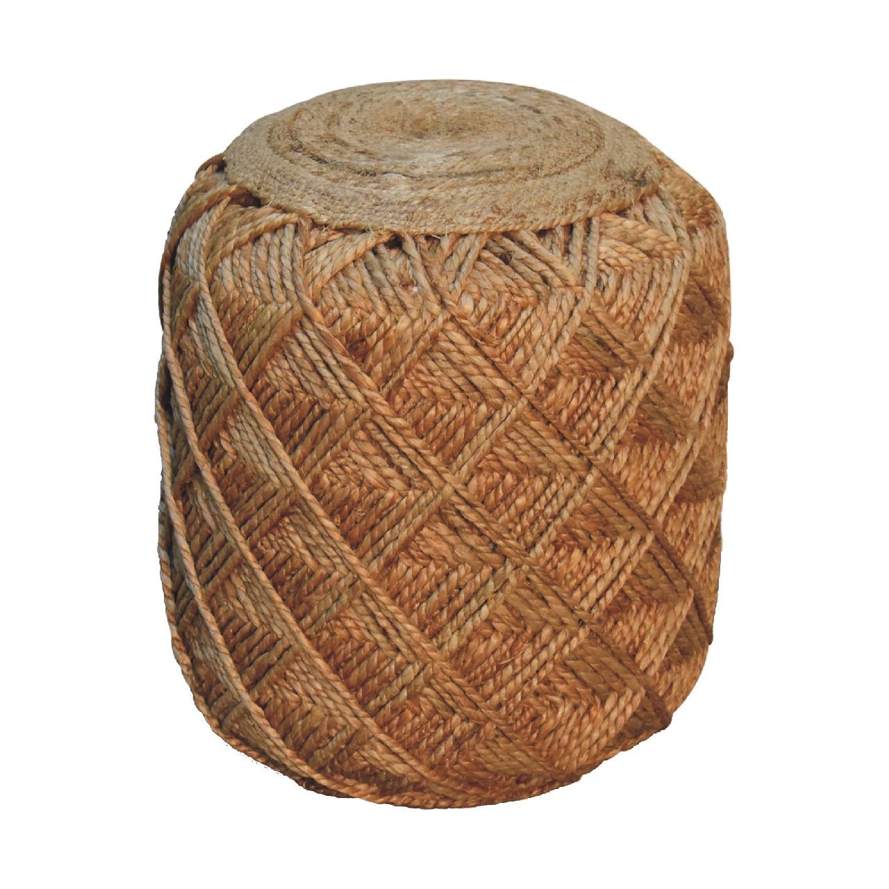Pufa lub podnóżek Artisan IN3629 – naturalne materiały dobrane przez Artisan, wykończenie naturalne - Image 2