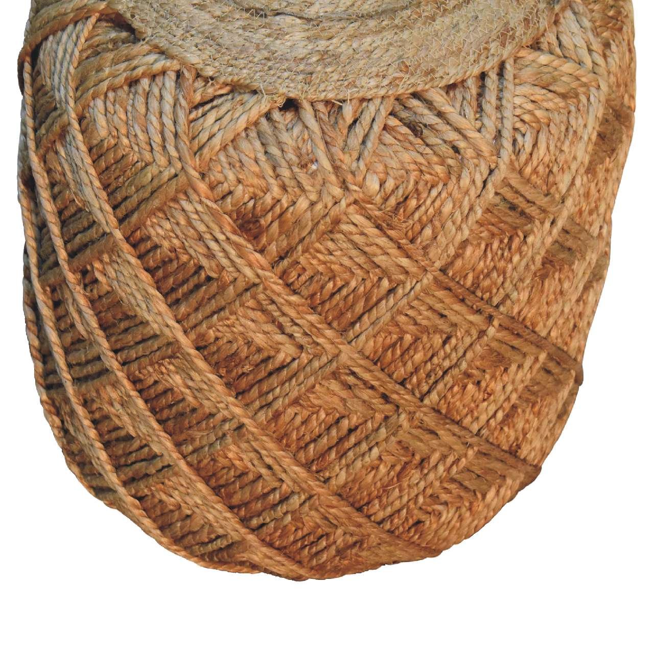 Pufa lub podnóżek Artisan IN3629 – naturalne materiały dobrane przez Artisan, wykończenie naturalne - Image 4