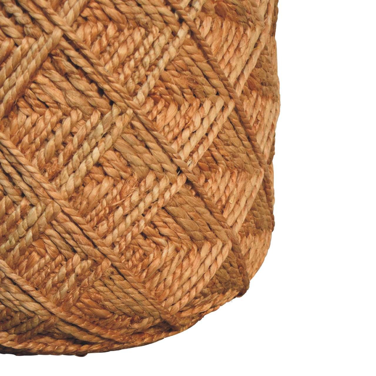Pufa lub podnóżek Artisan IN3629 – naturalne materiały dobrane przez Artisan, wykończenie naturalne - Image 5