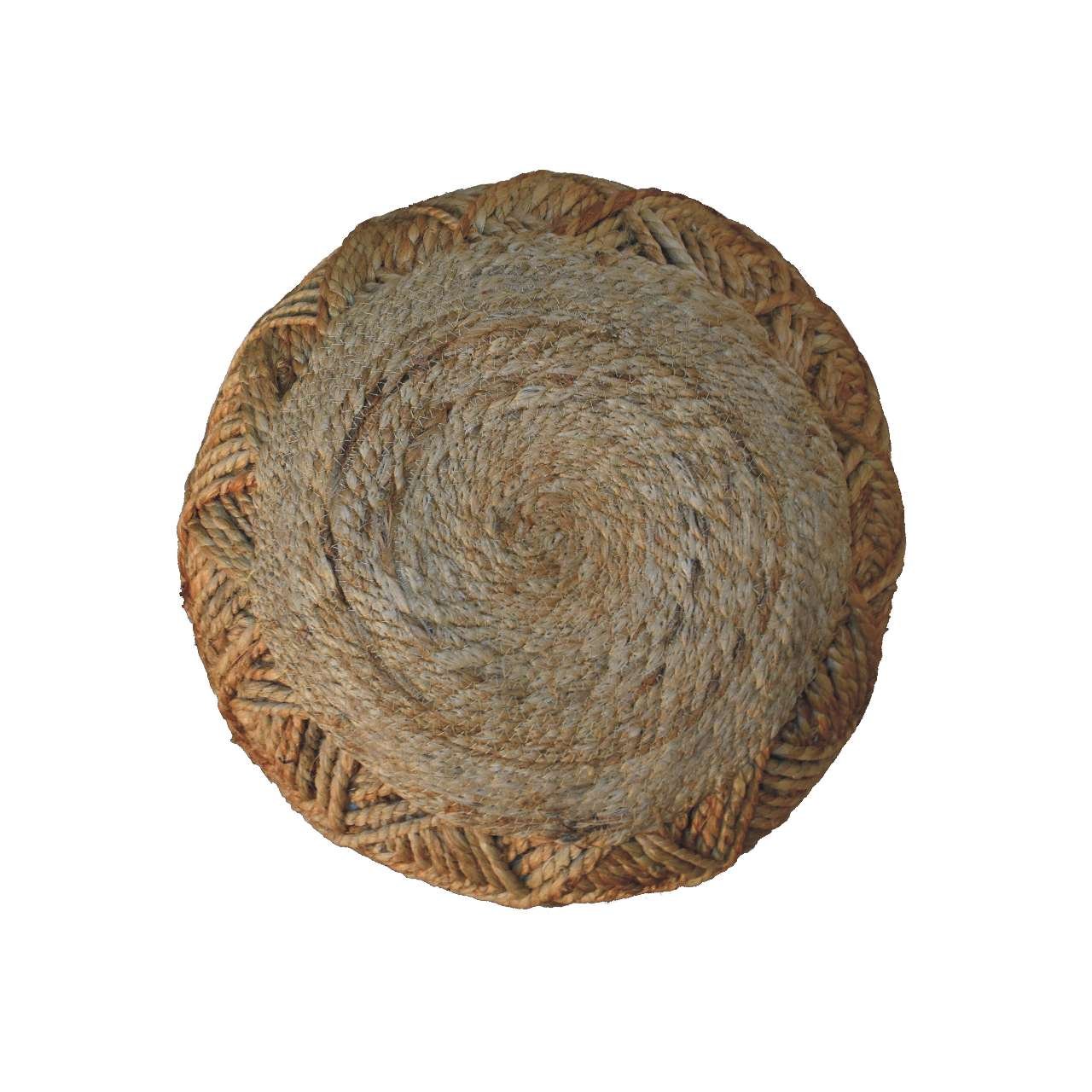 Pufa lub podnóżek Artisan IN3629 – naturalne materiały dobrane przez Artisan, wykończenie naturalne - Image 6