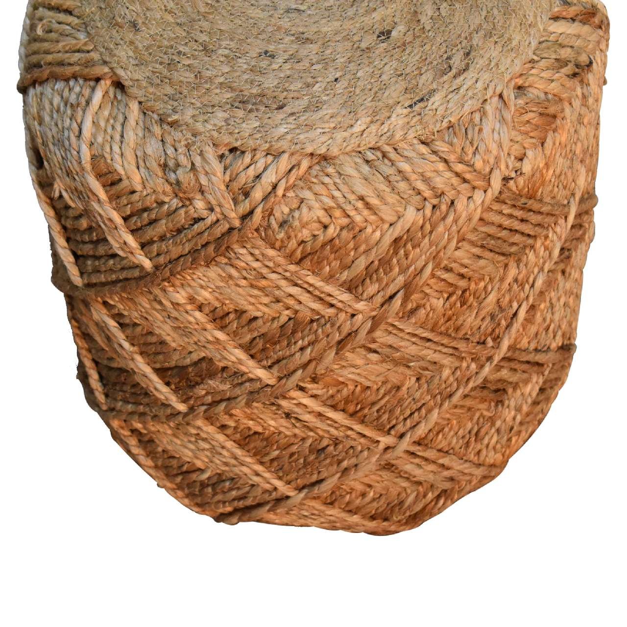 Pufa lub podnóżek Artisan IN3632 – naturalne materiały dobrane przez Artisan, wykończenie naturalne - Image 4