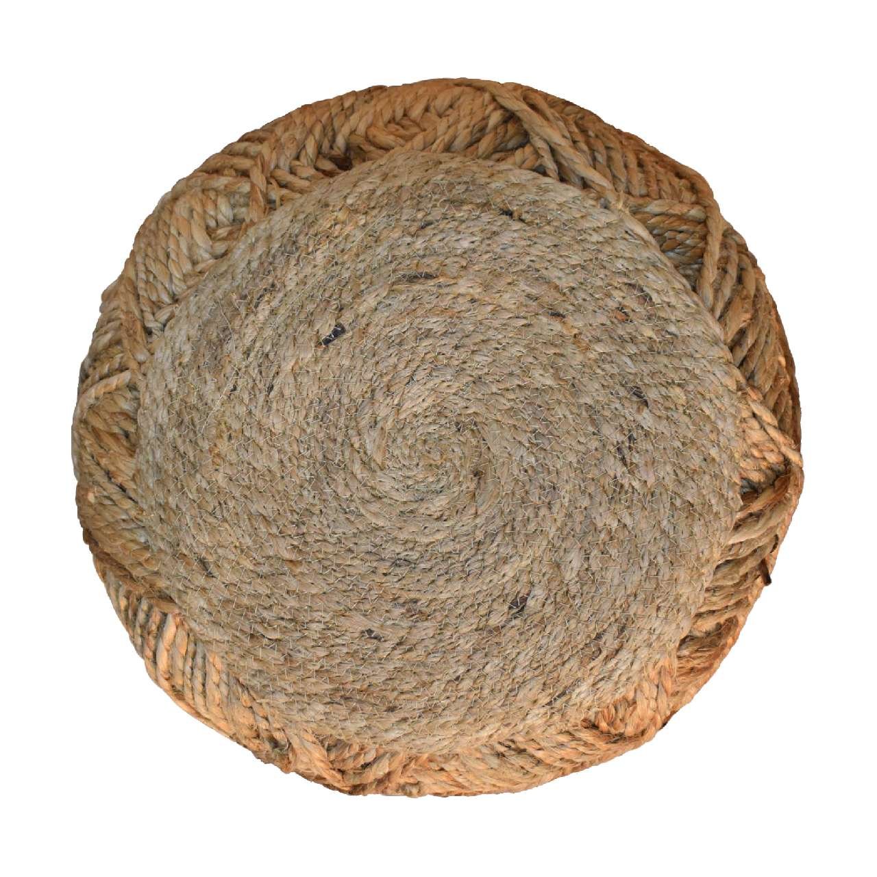 Pufa lub podnóżek Artisan IN3632 – naturalne materiały dobrane przez Artisan, wykończenie naturalne - Image 6