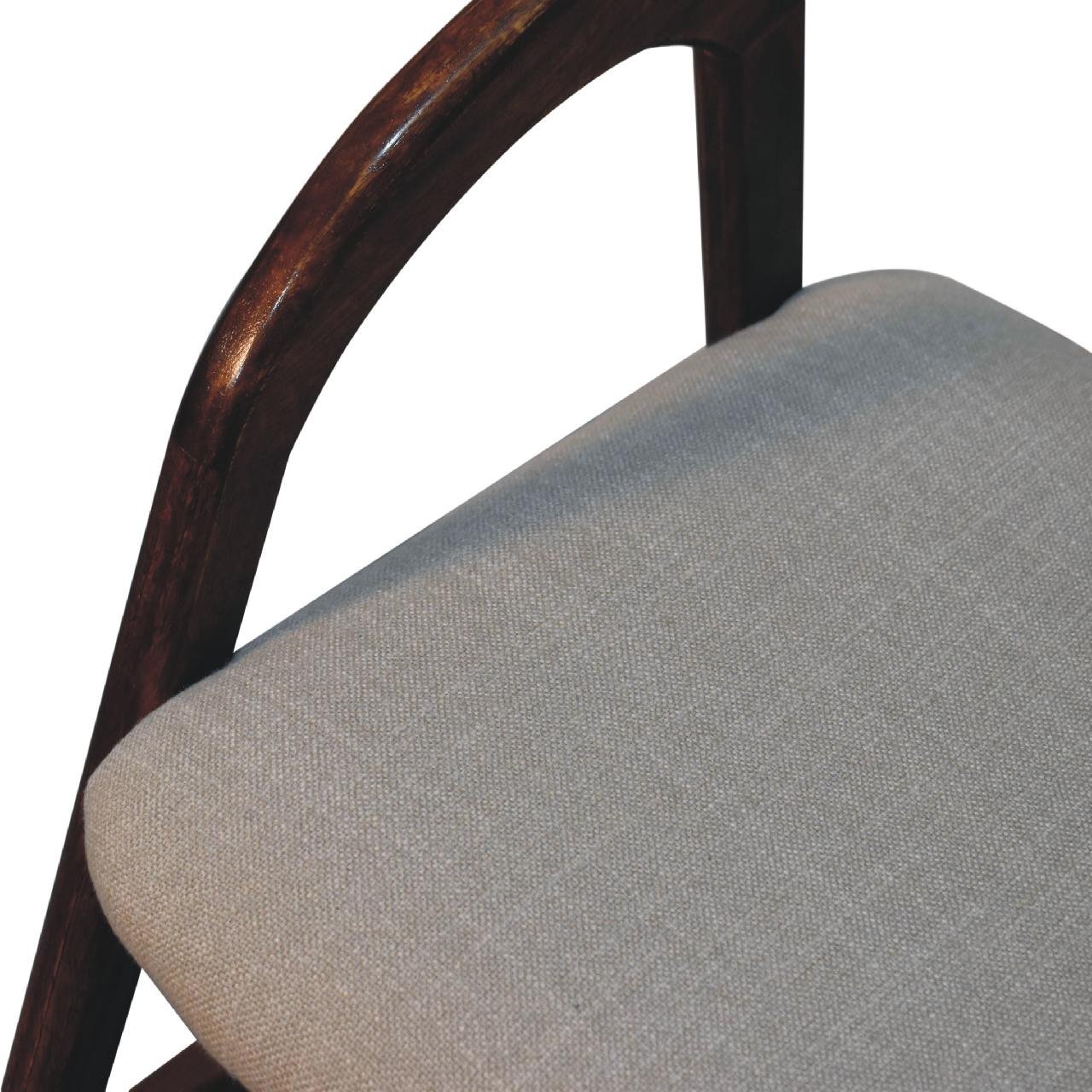 Krzesło z litego drewna mango – kasztanowe, 50 cm - obrazek 4