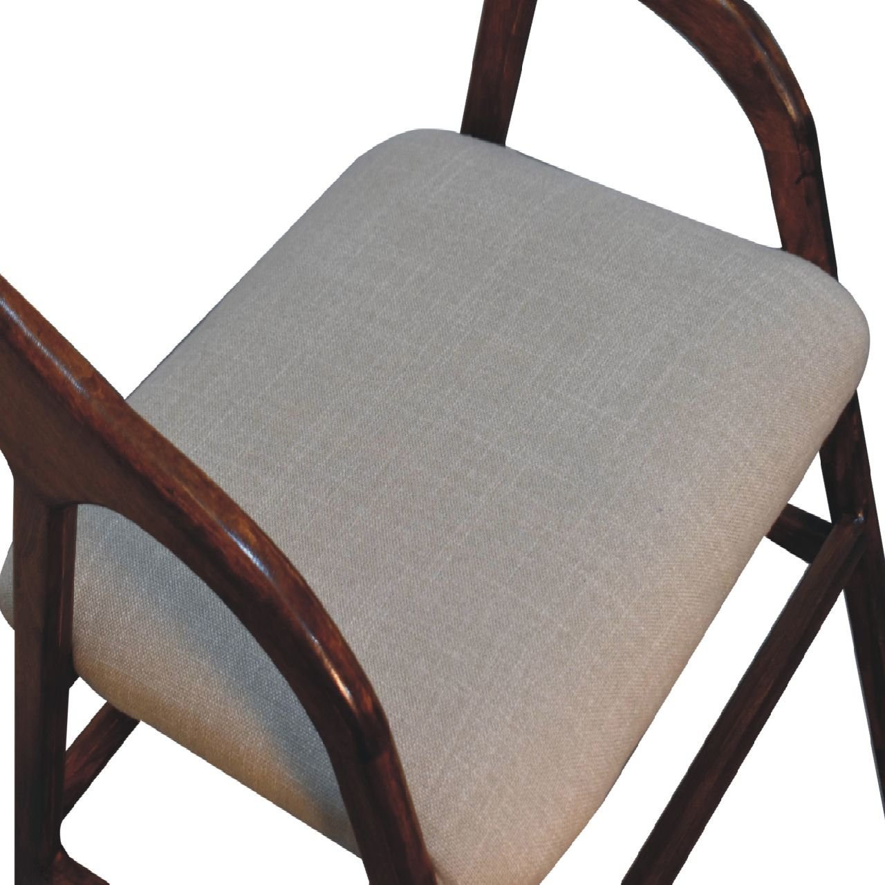 Krzesło z litego drewna mango – kasztanowe, 50 cm - obrazek 5