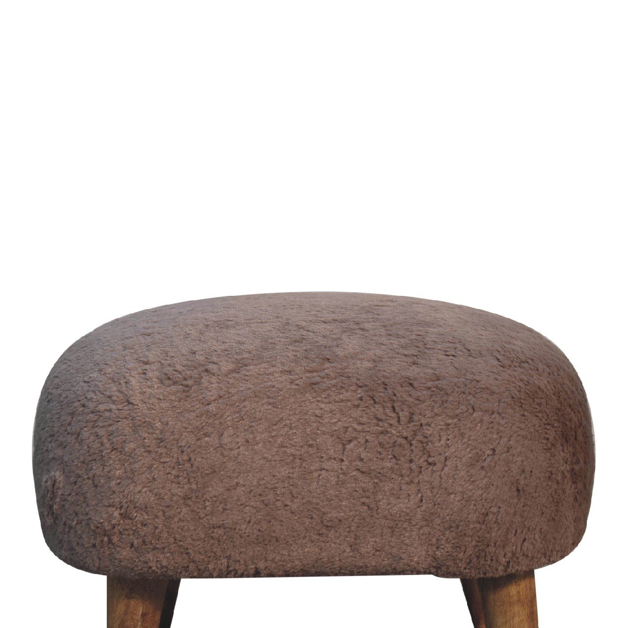 Pufa lub podnóżek Artisan IN3636 – lite drewno mango, wykończenie rzemieślnicze - Image 3