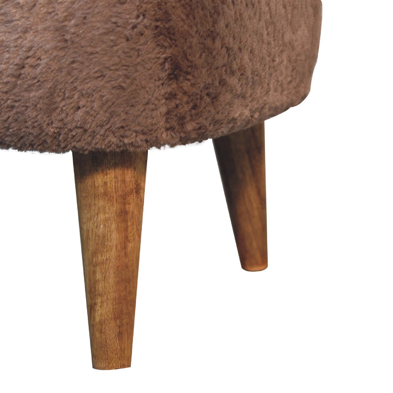 Pufa lub podnóżek Artisan IN3636 – lite drewno mango, wykończenie rzemieślnicze - Image 6