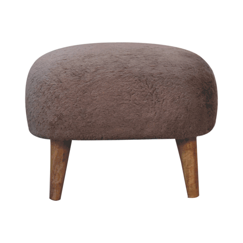 Pufa lub podnóżek Artisan IN3636 – lite drewno mango, wykończenie rzemieślnicze - Image 8