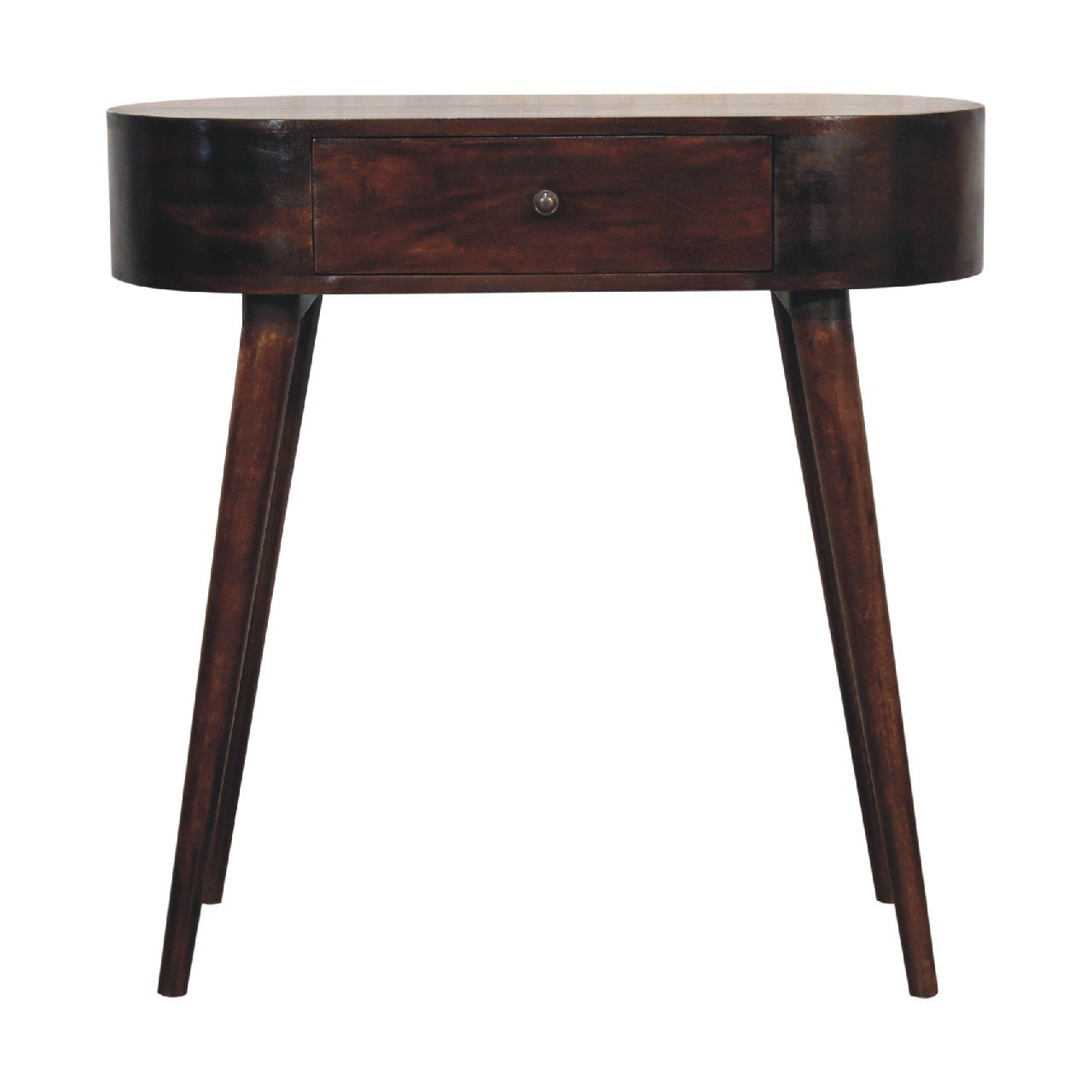 Stół z litego drewna mango – orzechowy, 80 cm — model IN3642