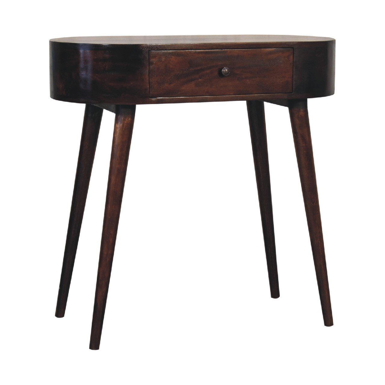 Stół z litego drewna mango – orzechowy, 80 cm — model IN3642 - obrazek 2