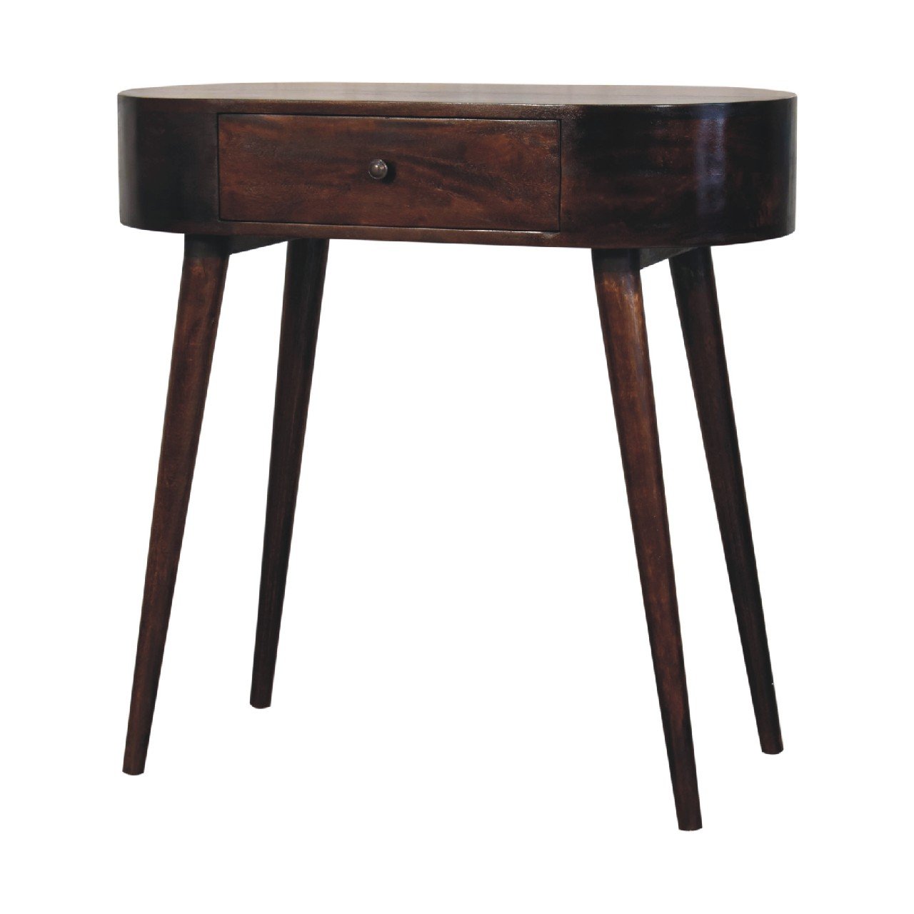 Stół z litego drewna mango – orzechowy, 80 cm — model IN3642 - obrazek 3