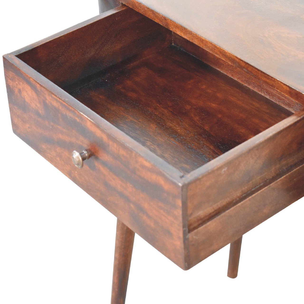 Stół z litego drewna mango – orzechowy, 80 cm — model IN3642 - obrazek 4
