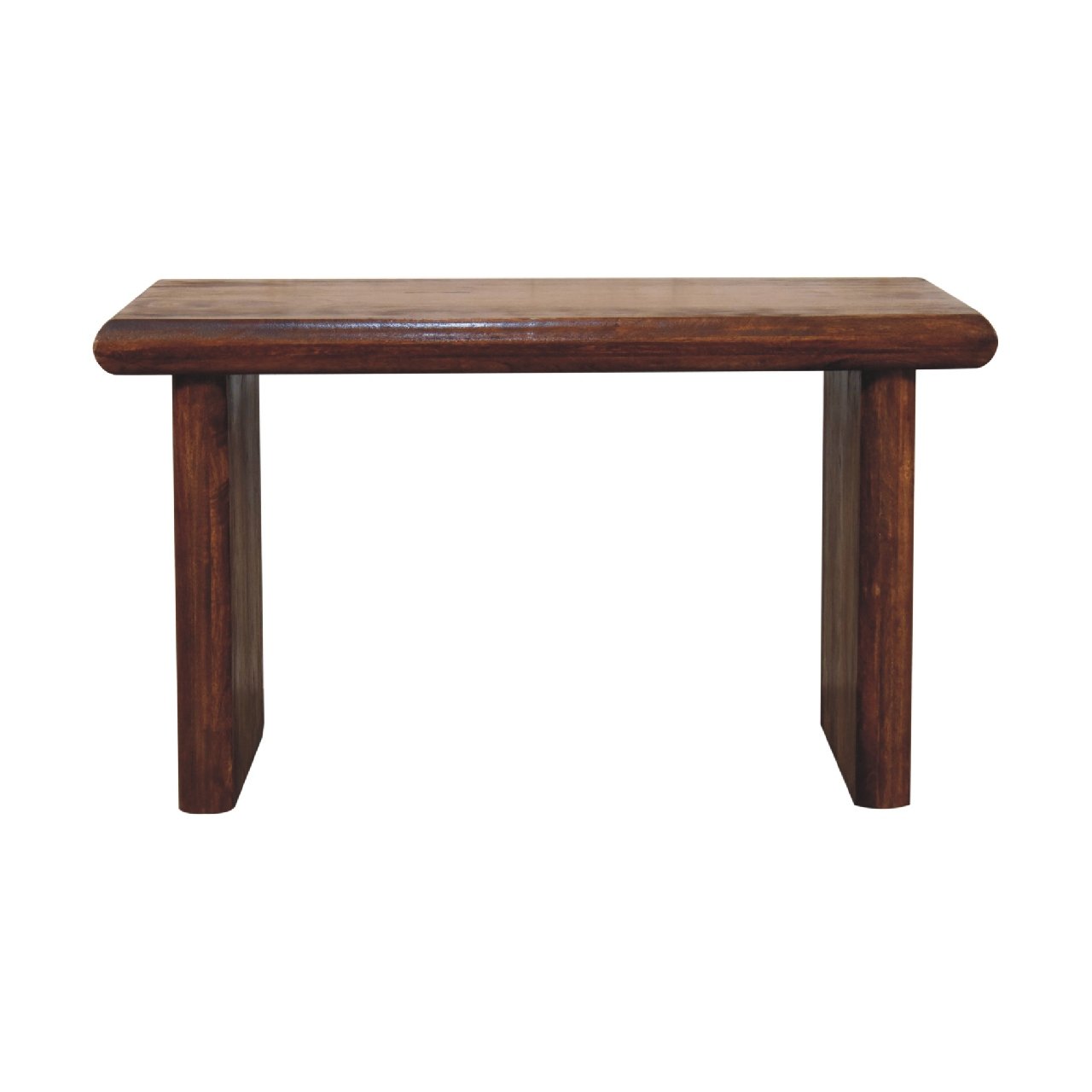 Stolik kawowy Artisan IN3656 – lite drewno mango, wykończenie kasztanowe