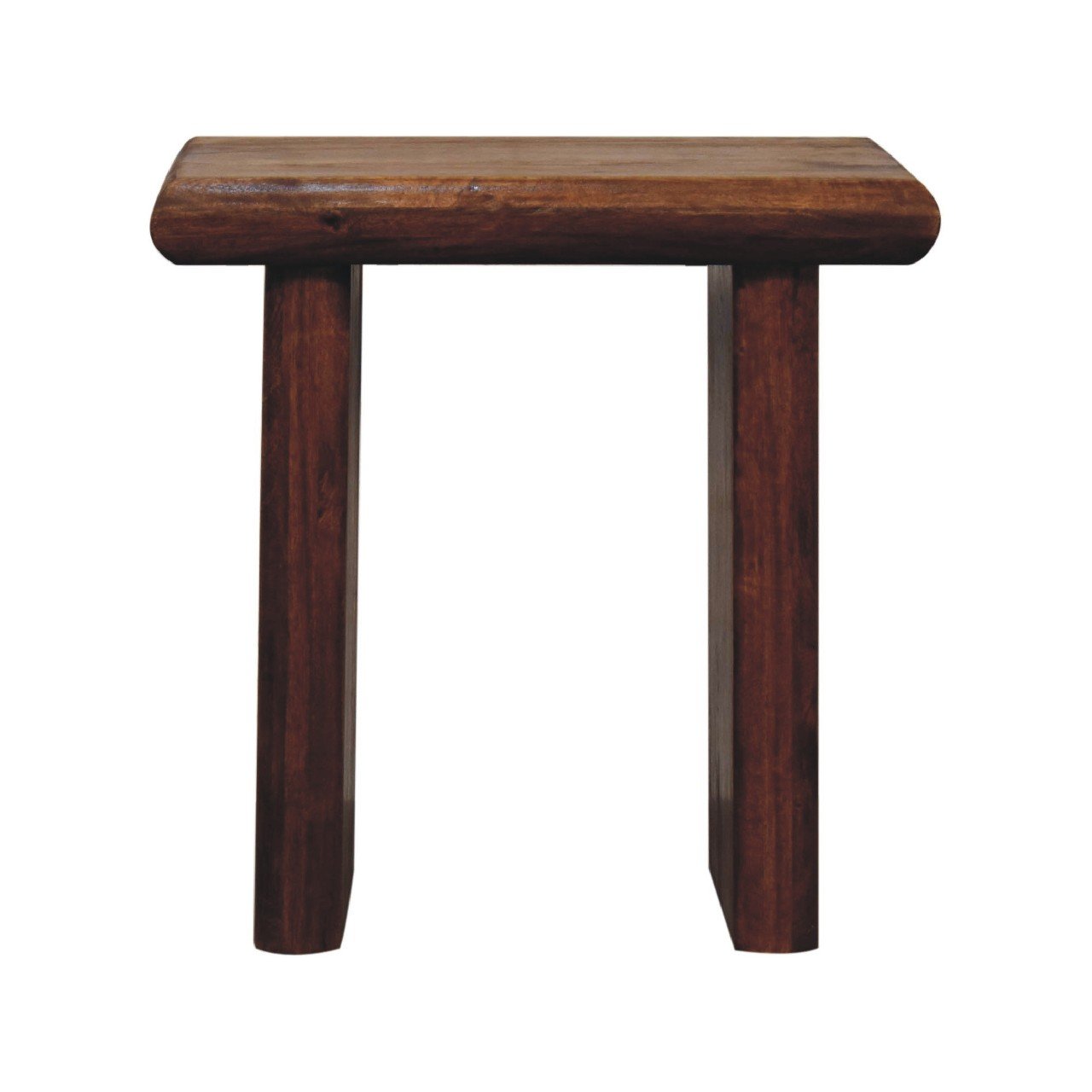 Stolik kawowy Artisan IN3657 – lite drewno mango, wykończenie kasztanowe