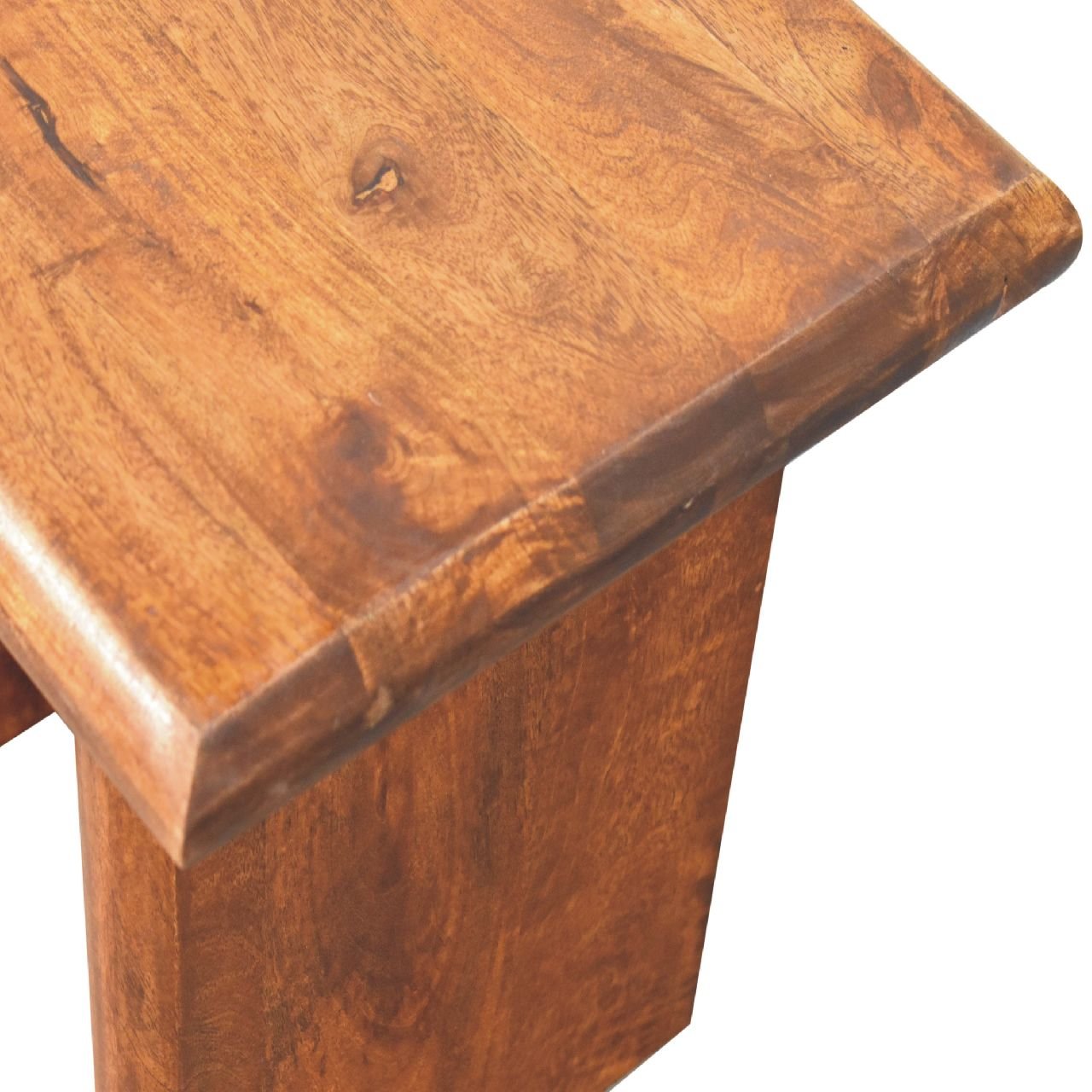 Stolik kawowy Artisan IN3657 – lite drewno mango, wykończenie kasztanowe - obrazek 7