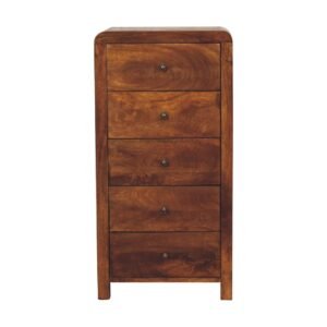 Komoda z litego drewna mango – kasztanowa, 45 cm