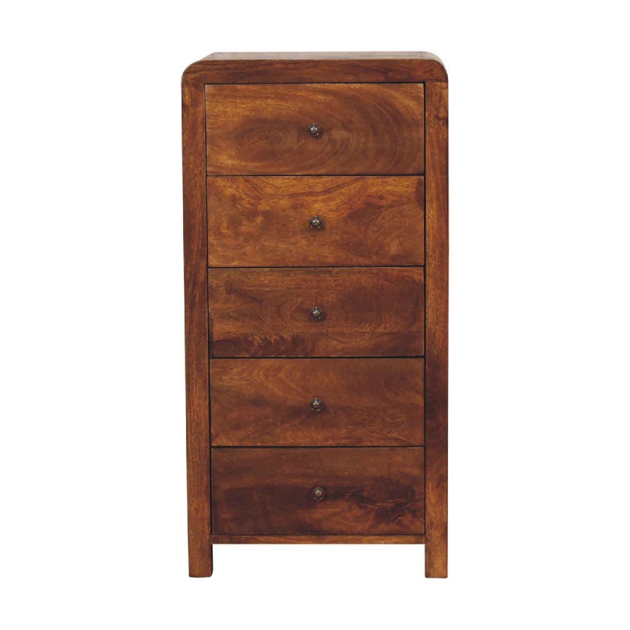 Komoda z litego drewna mango – kasztanowa, 45 cm