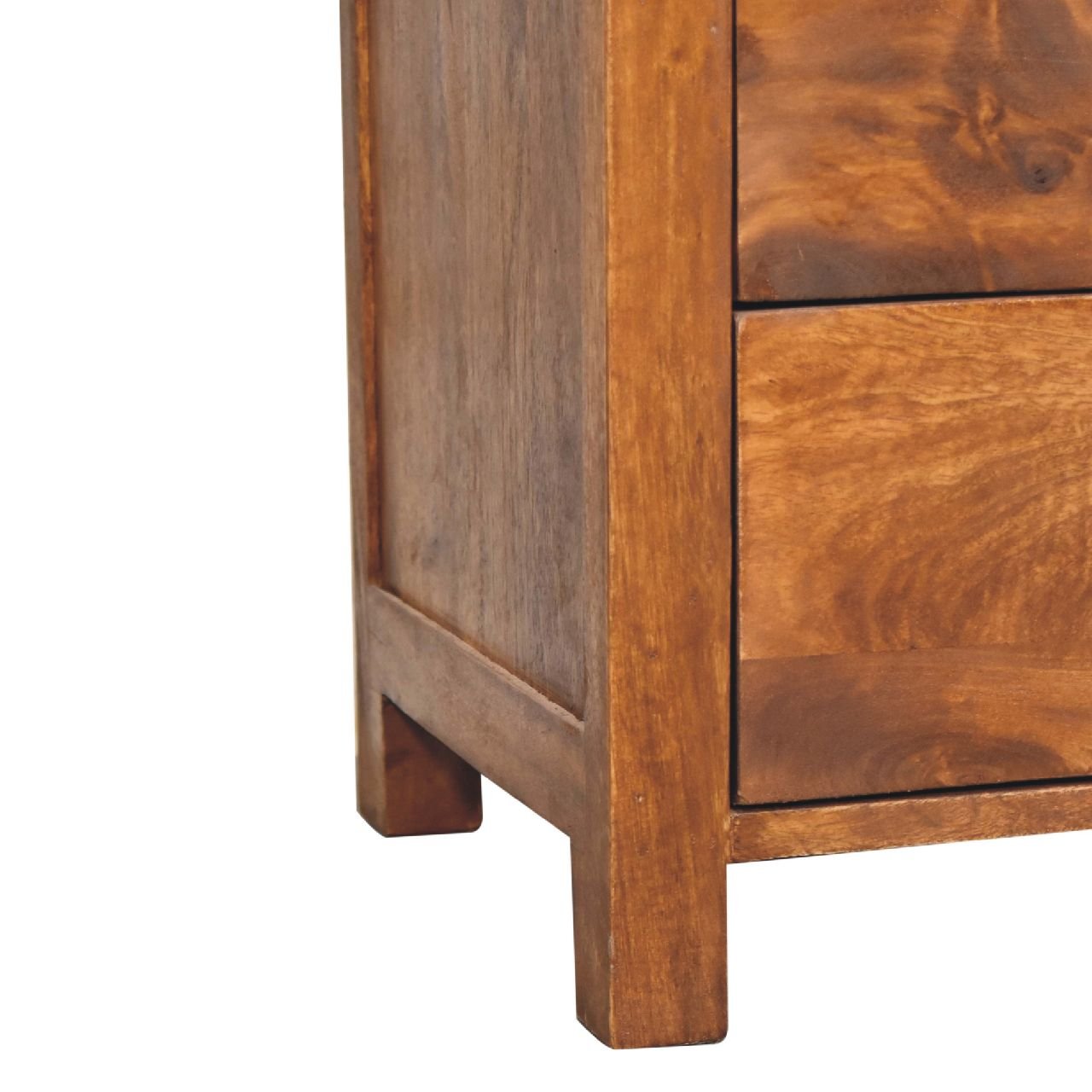 Szafka nocna z litego drewna mango – kasztanowa, 45 cm — model IN3660 - obrazek 7