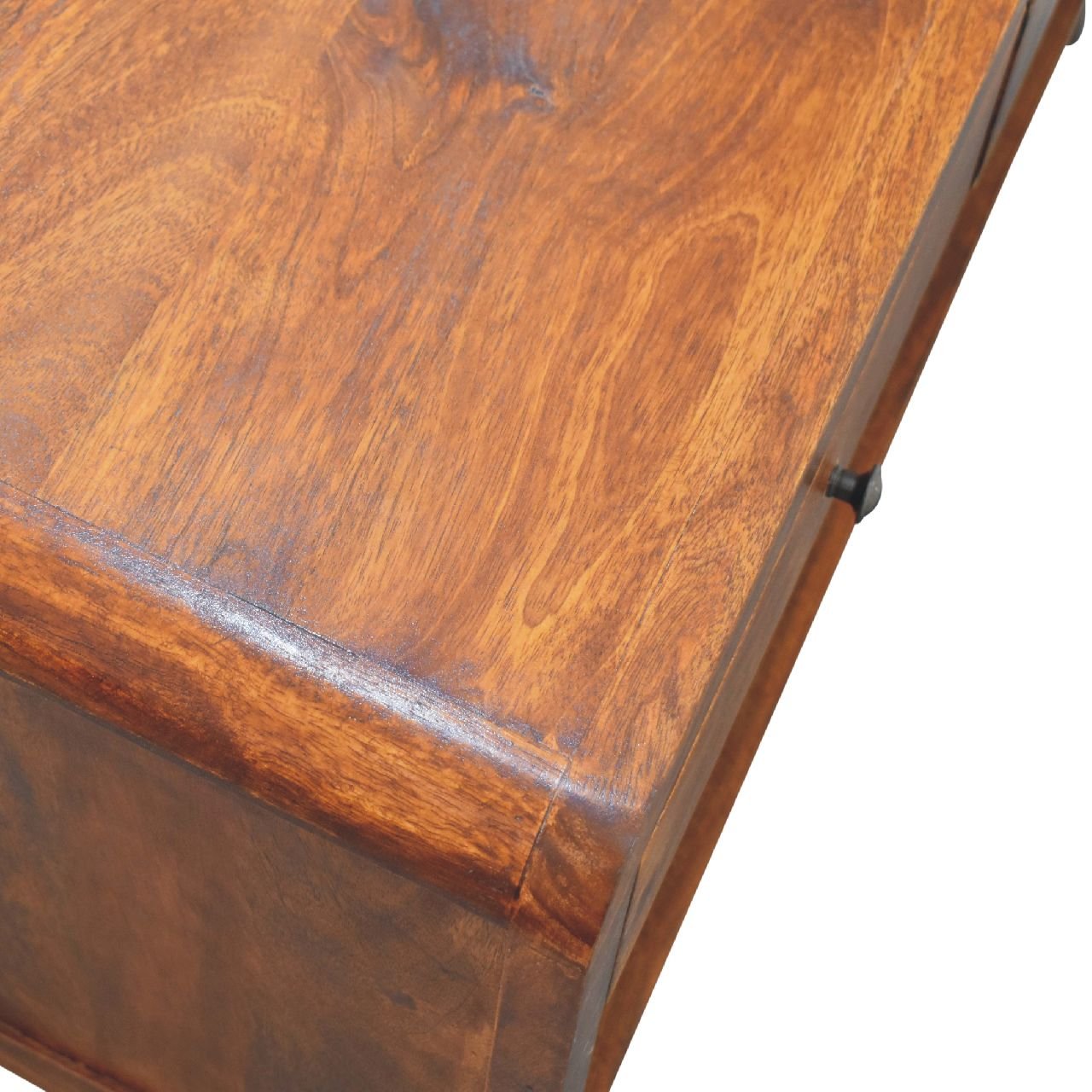 Stolik kawowy z litego drewna mango – kasztanowy, 85 cm — model IN3661 - Image 5