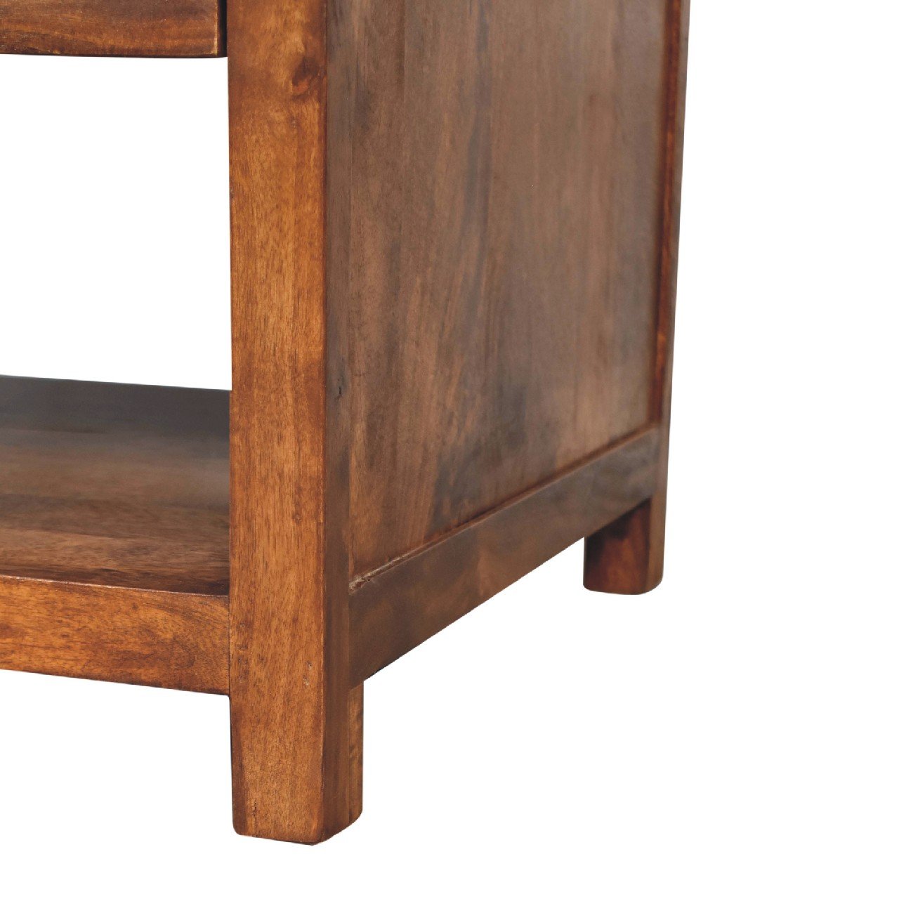 Stolik kawowy z litego drewna mango – kasztanowy, 85 cm — model IN3661 - Image 7