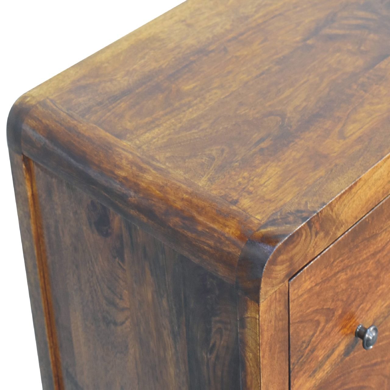 Komoda z litego drewna mango – kasztanowa, 70 cm — model IN3663 - obrazek 5