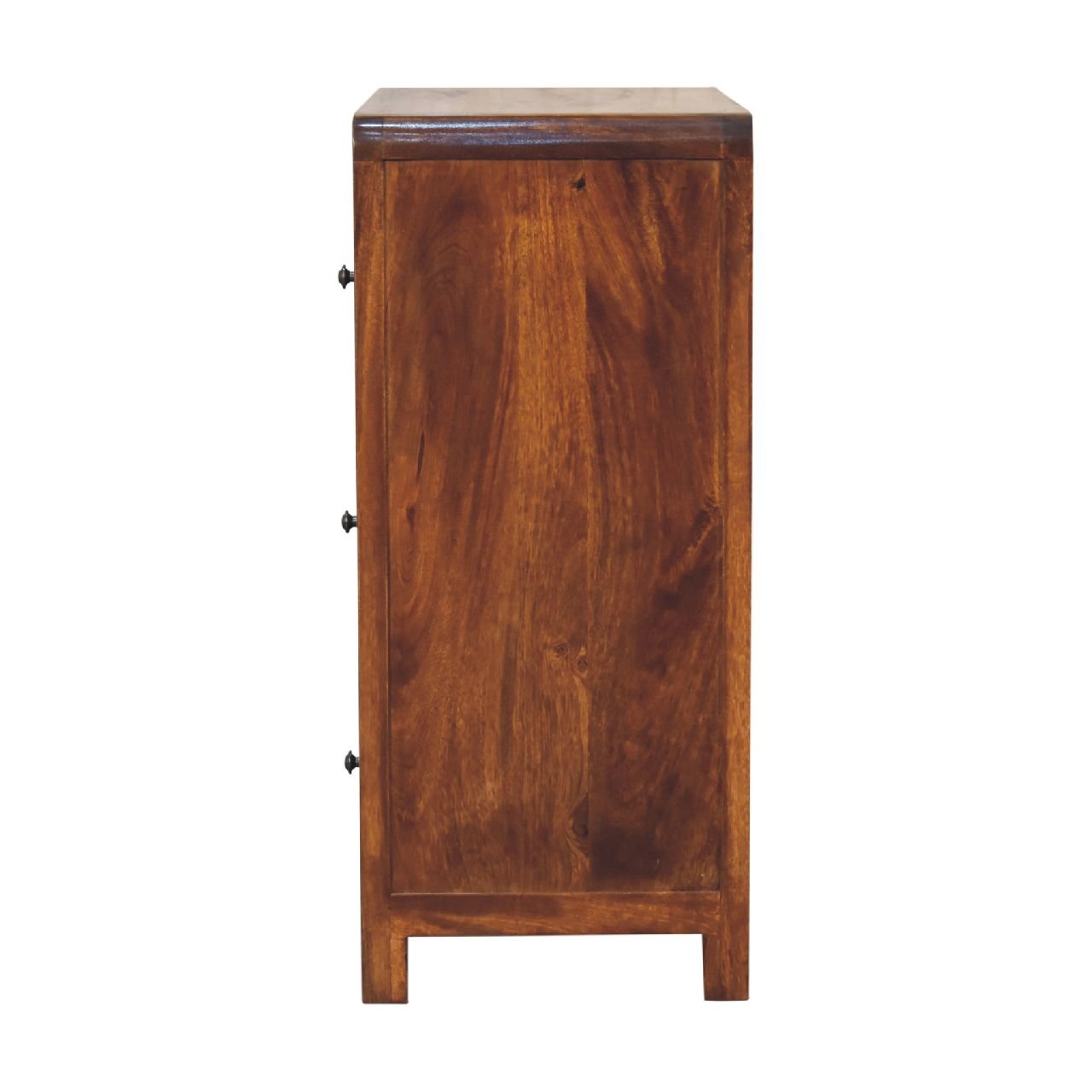 Komoda z litego drewna mango – kasztanowa, 70 cm — model IN3663 - obrazek 8