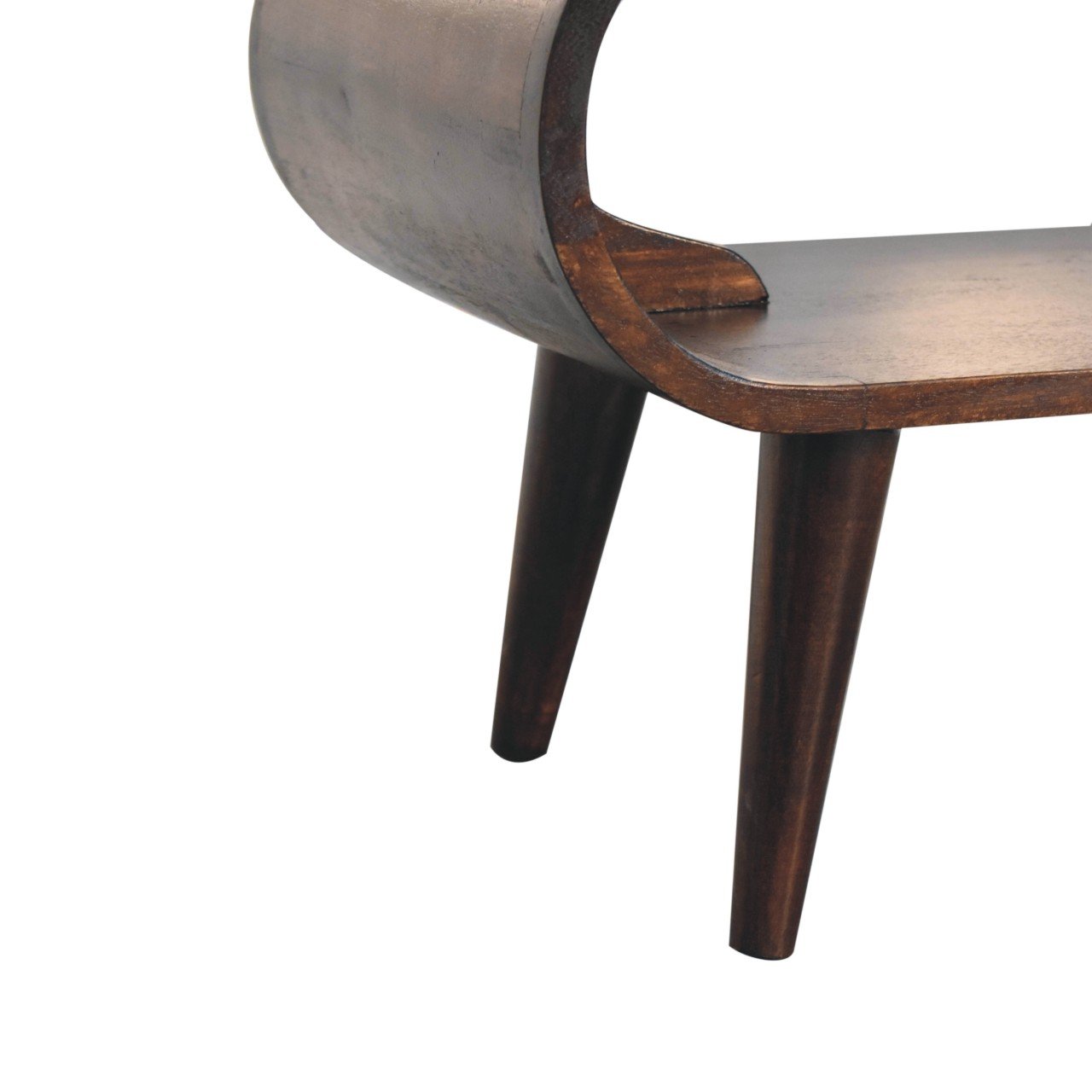 Stolik kawowy z litego drewna mango – orzechowy, 90 cm — model IN3673 - Image 7