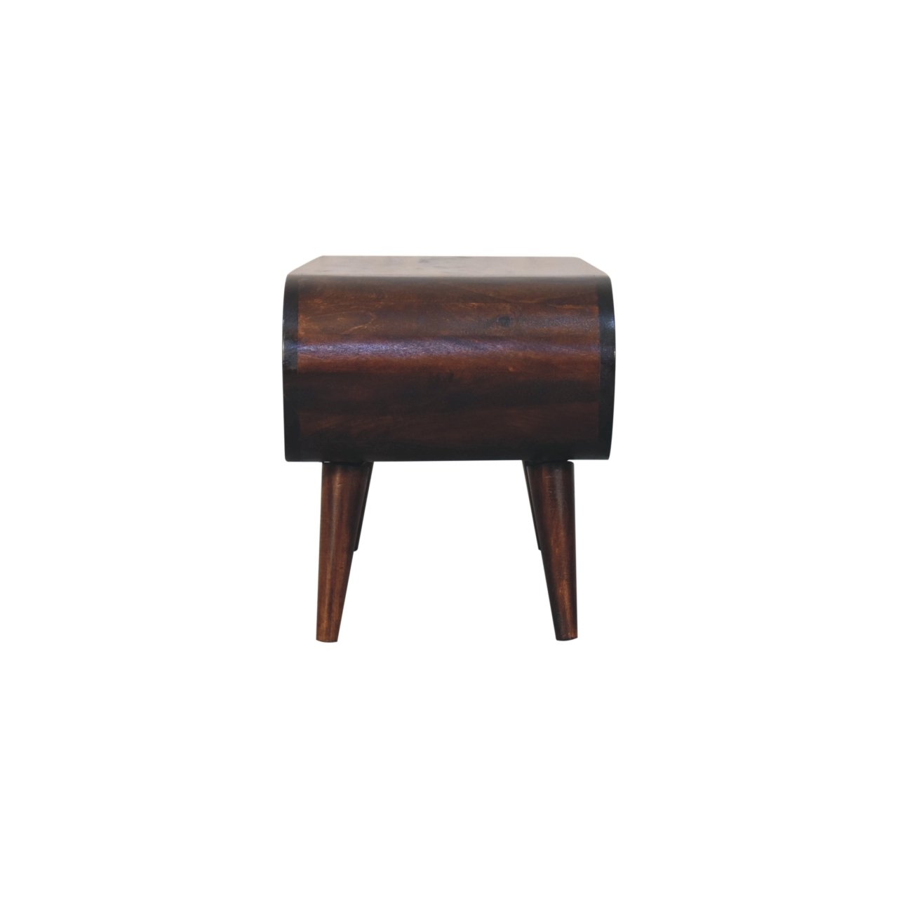 Stolik kawowy z litego drewna mango – orzechowy, 90 cm — model IN3673 - Image 8