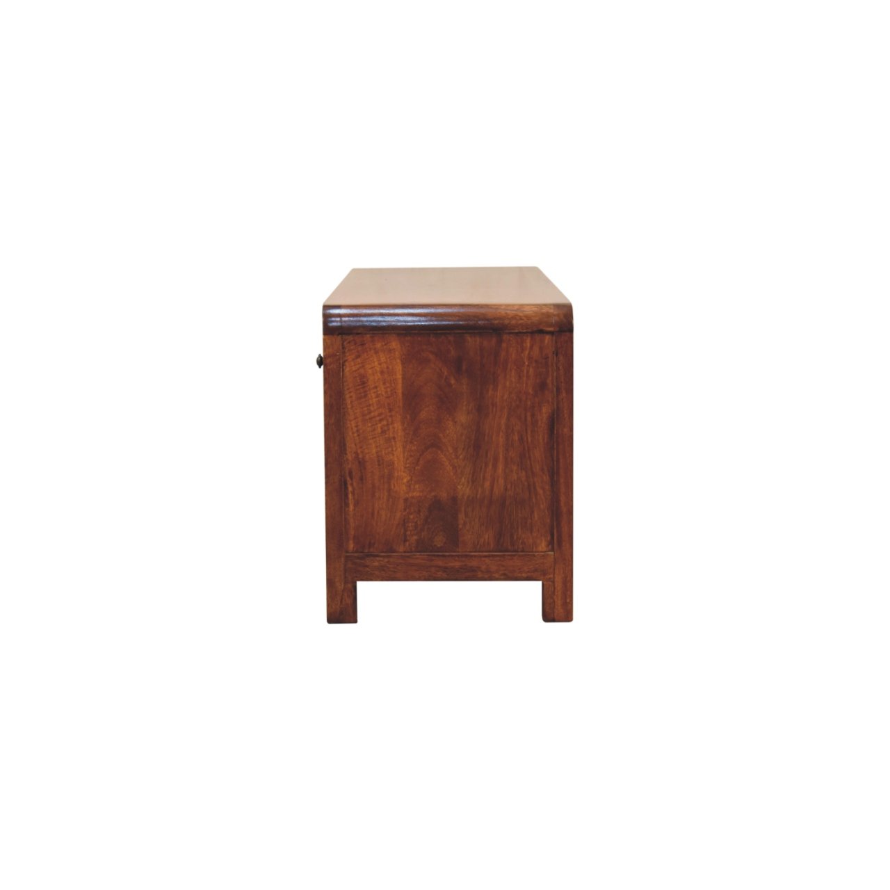 Szafka RTV z litego drewna mango – kasztanowa, 110 cm — model IN3675 - obrazek 8