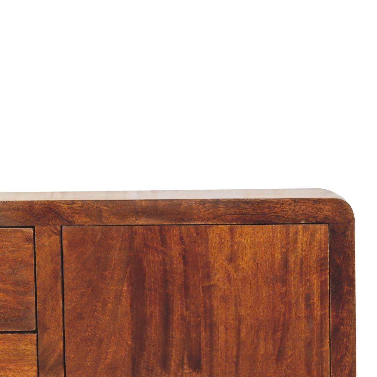 Komoda z litego drewna mango – kasztanowa, 140 cm - obrazek 2