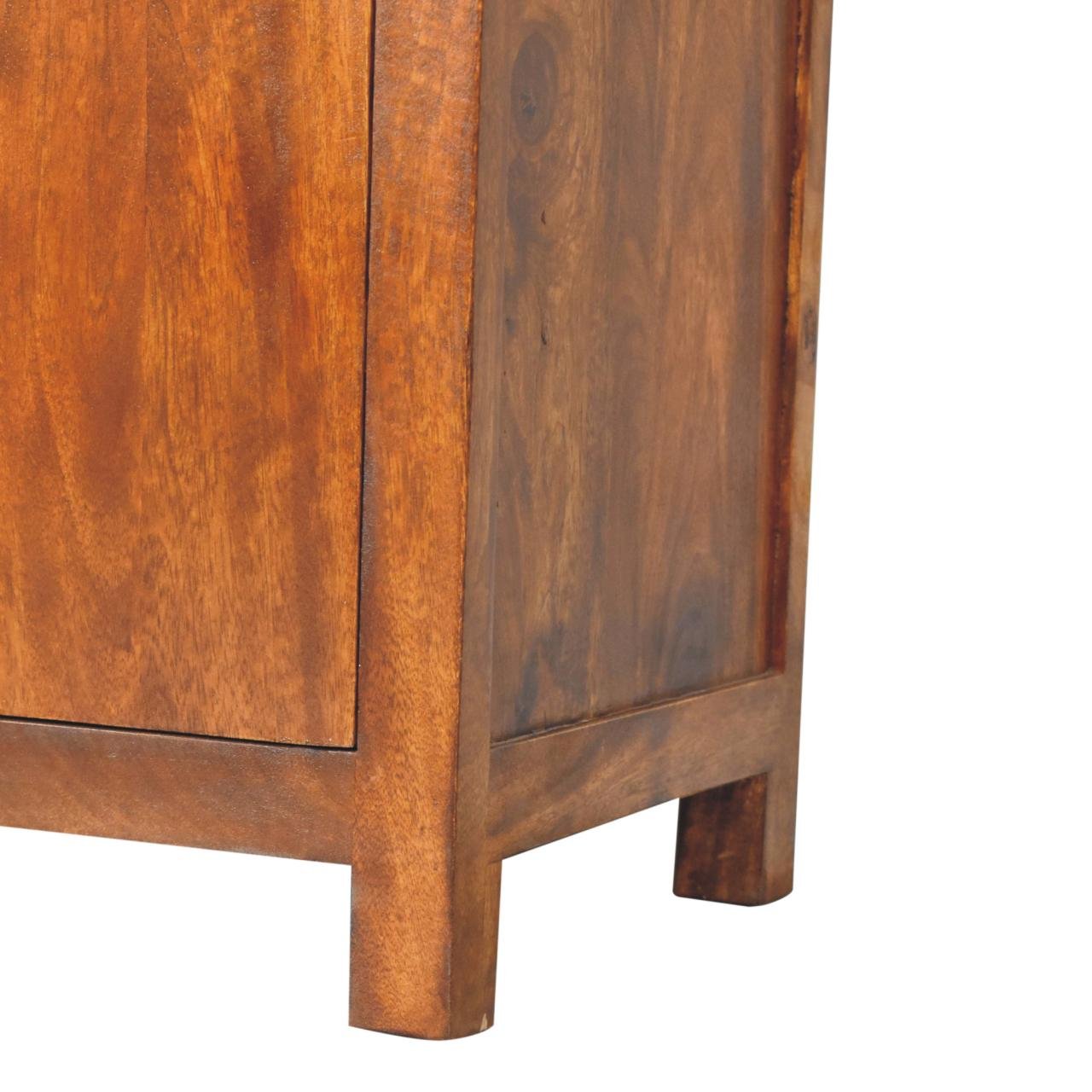 Komoda z litego drewna mango – kasztanowa, 140 cm - obrazek 6
