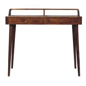 Stół z litego drewna mango – kasztanowy, 100 cm — model IN3691