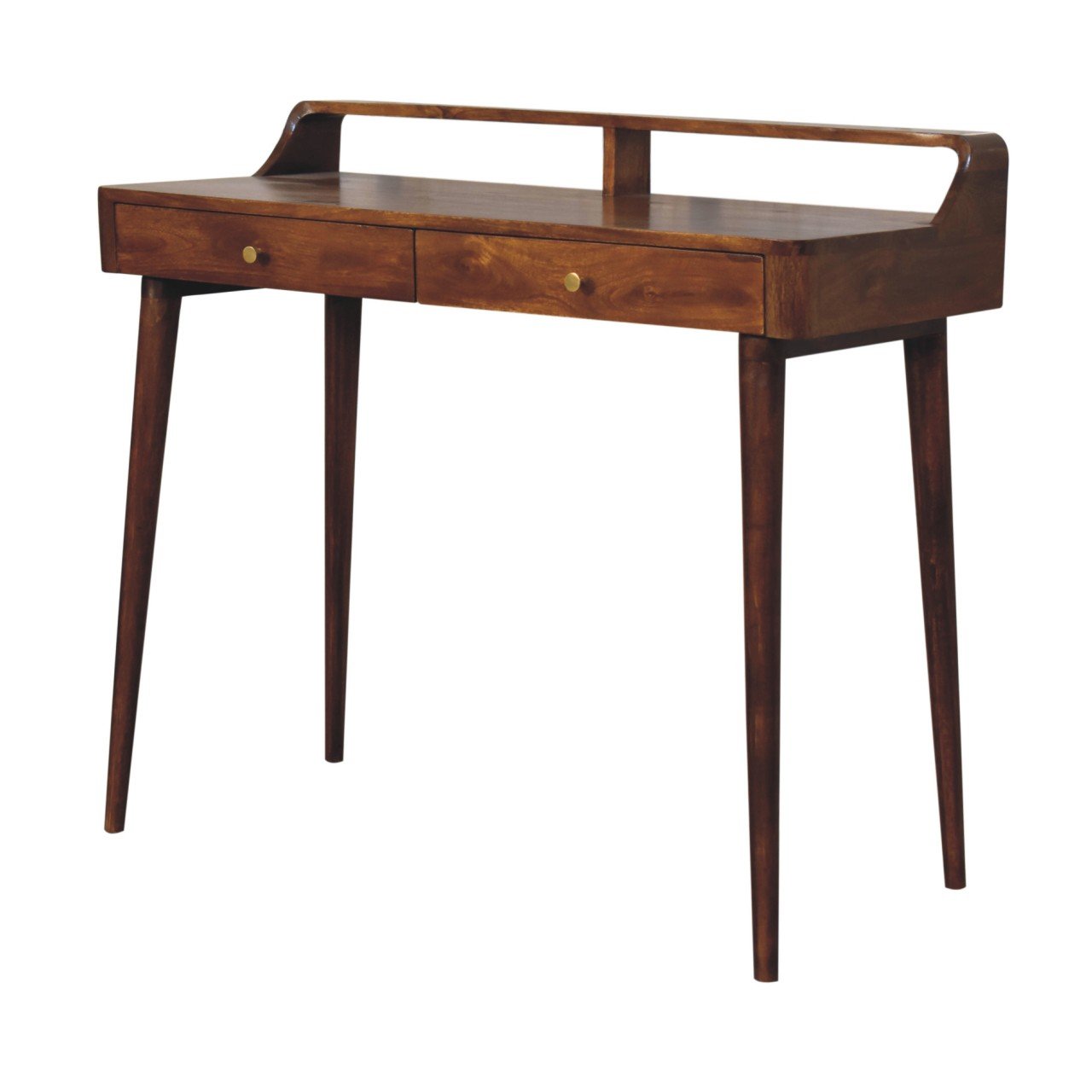 Stół z litego drewna mango – kasztanowy, 100 cm — model IN3691 - Image 2