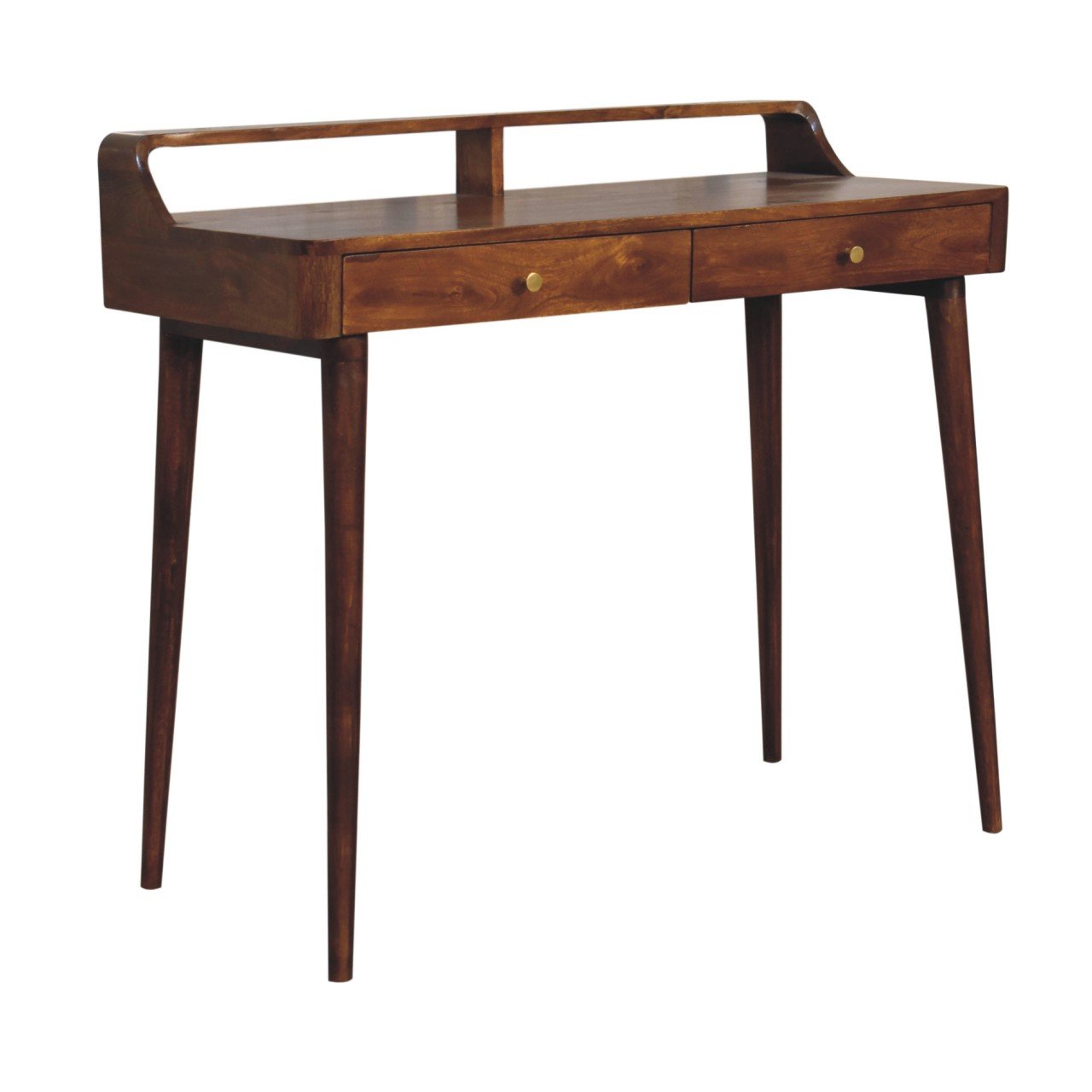 Stół z litego drewna mango – kasztanowy, 100 cm — model IN3691 - Image 3