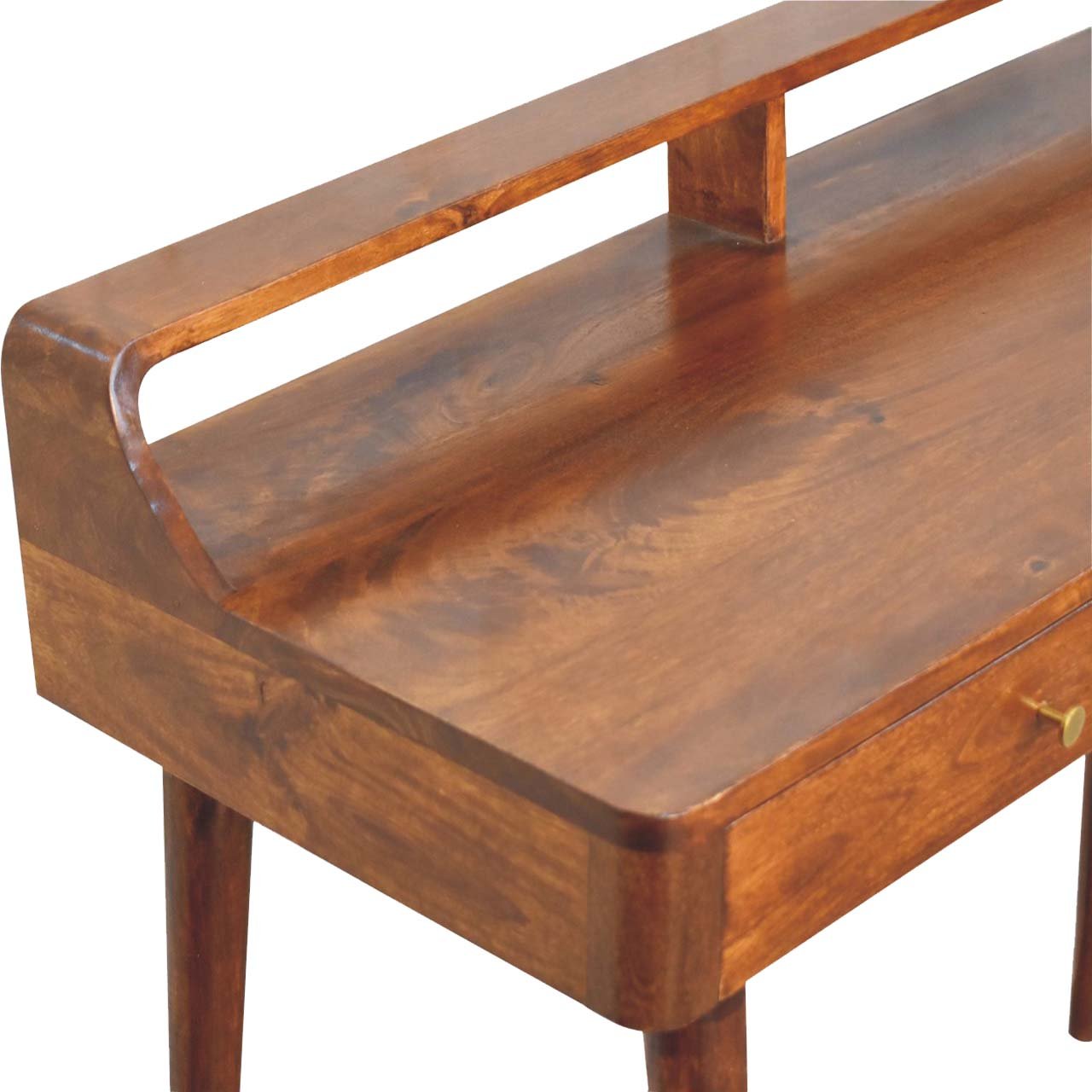 Stół z litego drewna mango – kasztanowy, 100 cm — model IN3691 - Image 5