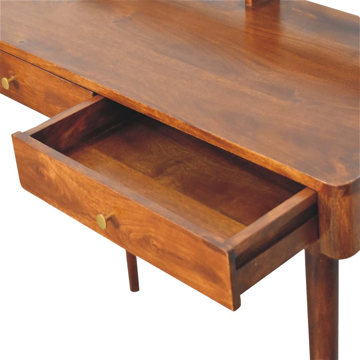 Stół z litego drewna mango – kasztanowy, 100 cm — model IN3691 - Image 6