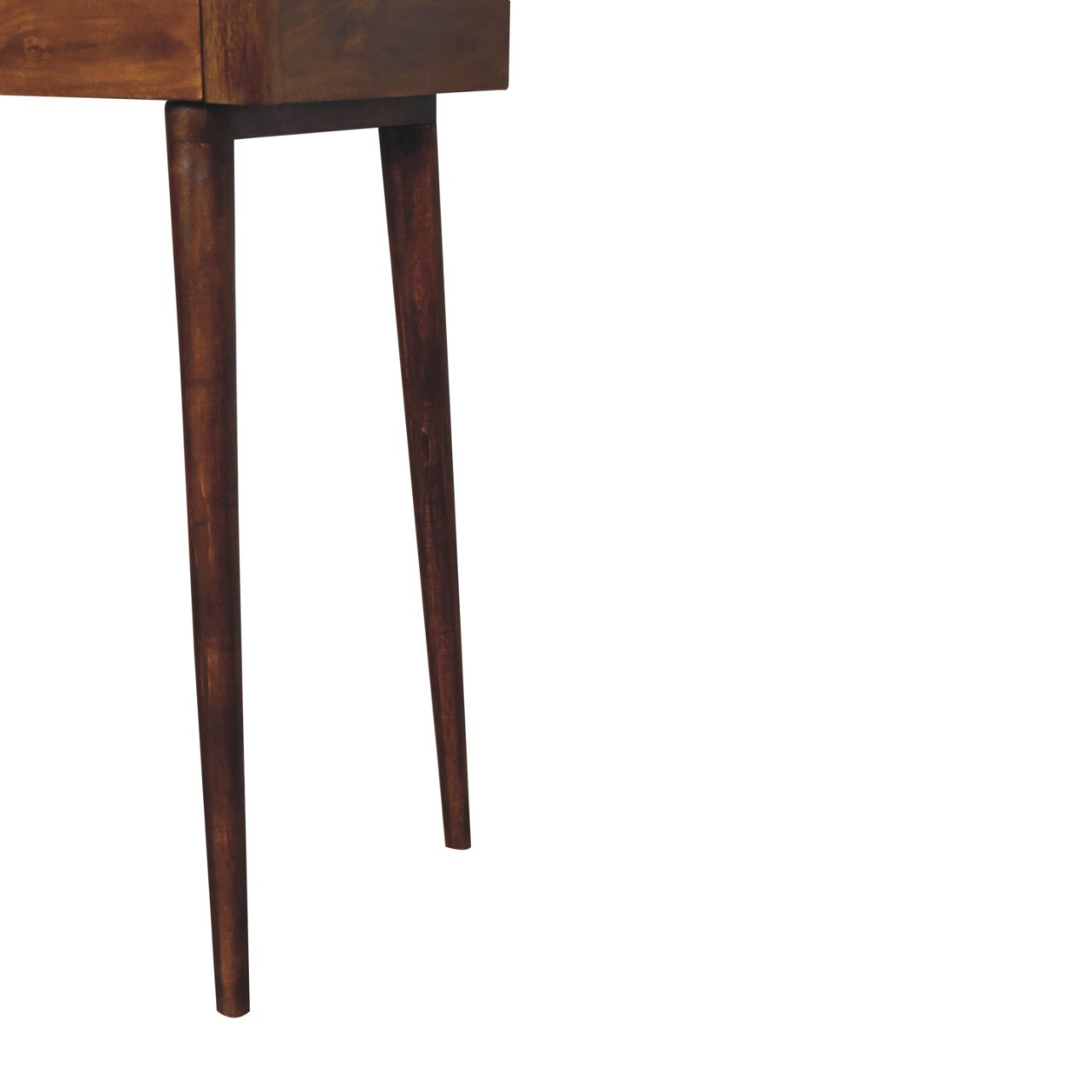 Stół z litego drewna mango – kasztanowy, 100 cm — model IN3691 - Image 7