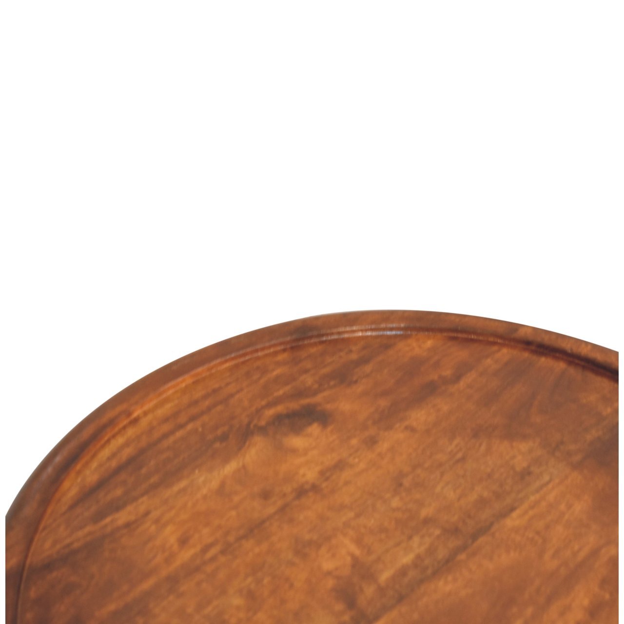 Stolik kawowy z litego drewna mango – kasztanowy, 60 cm - Image 5