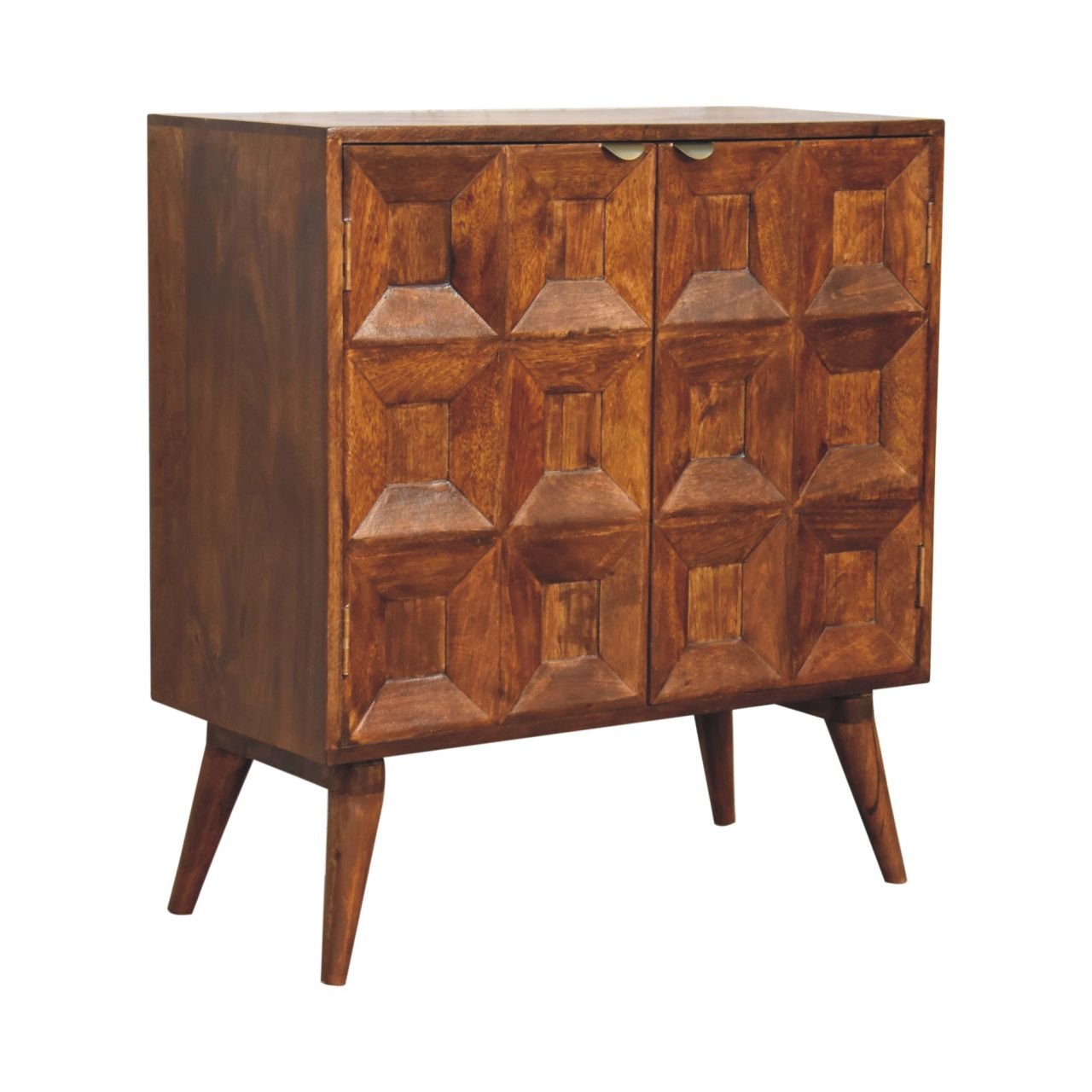 Konsola Artisan IN3694 – lite drewno mango, wykończenie kasztanowe - Image 2