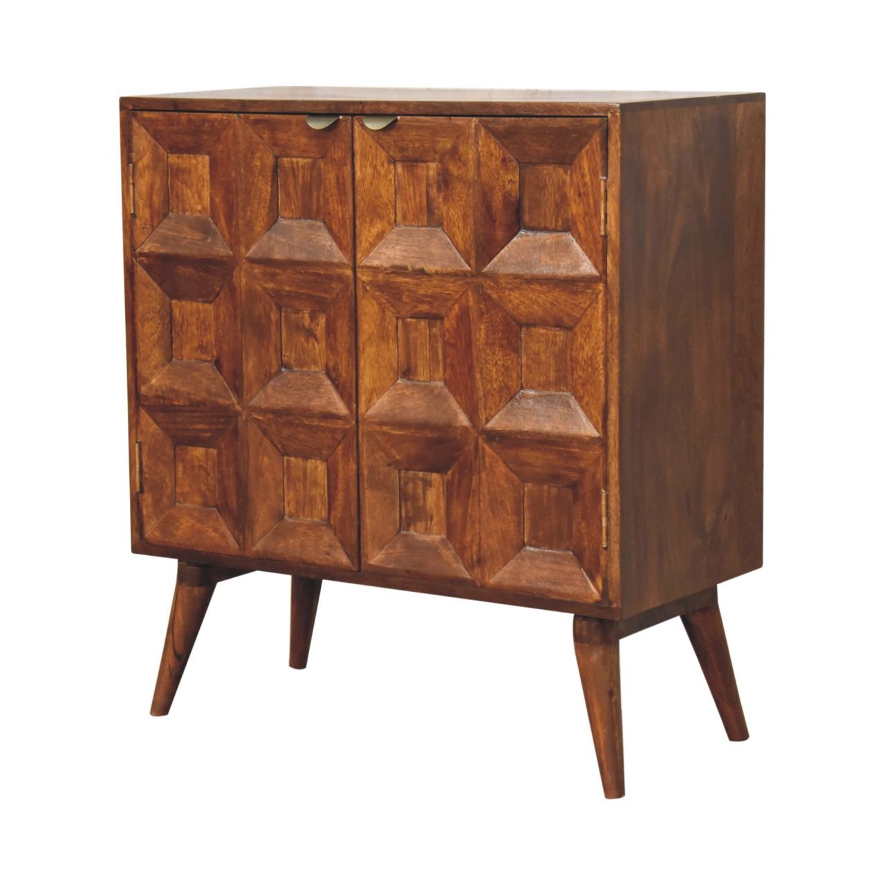 Konsola Artisan IN3694 – lite drewno mango, wykończenie kasztanowe - Image 3