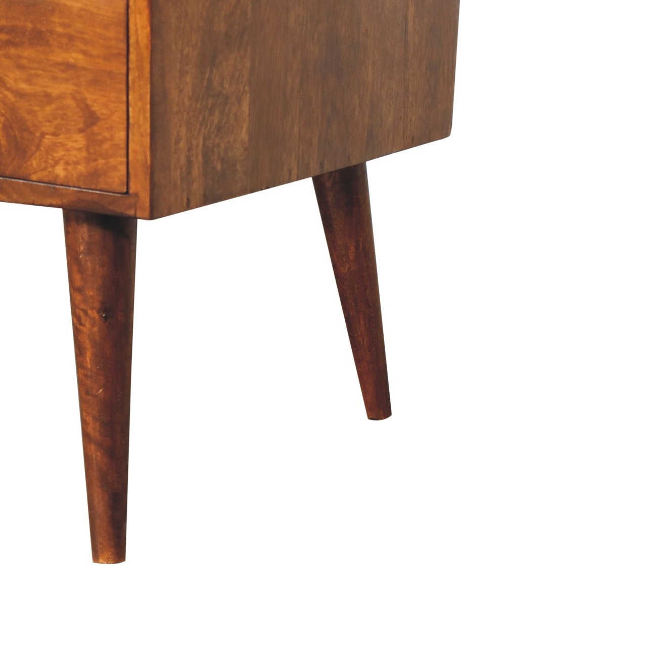 Szafka RTV z litego drewna mango – kasztanowa, 100 cm — model IN3697 - obrazek 6