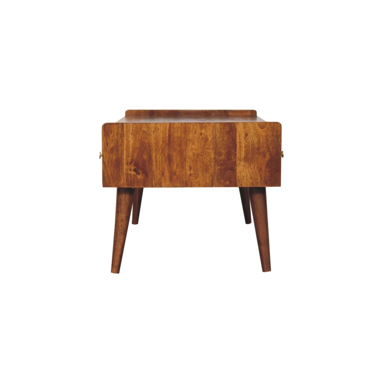 Szafka RTV z litego drewna mango – kasztanowa, 100 cm — model IN3697 - obrazek 8