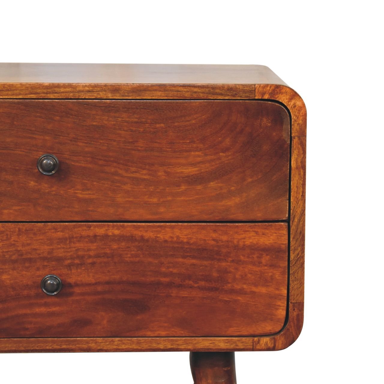 Szafka nocna Artisan IN3700 – lite drewno mango, wykończenie kasztanowe - obrazek 4