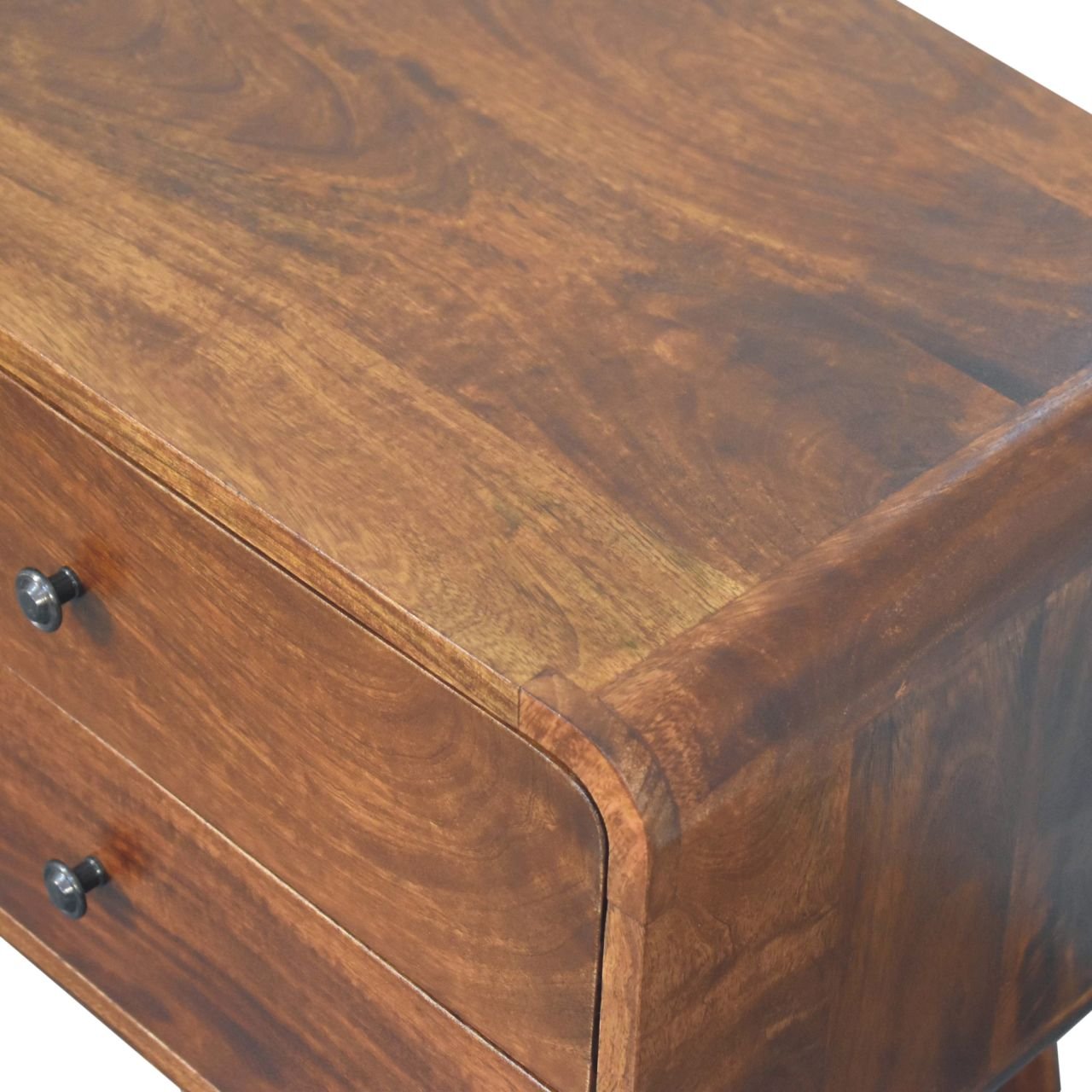 Szafka nocna Artisan IN3700 – lite drewno mango, wykończenie kasztanowe - obrazek 5