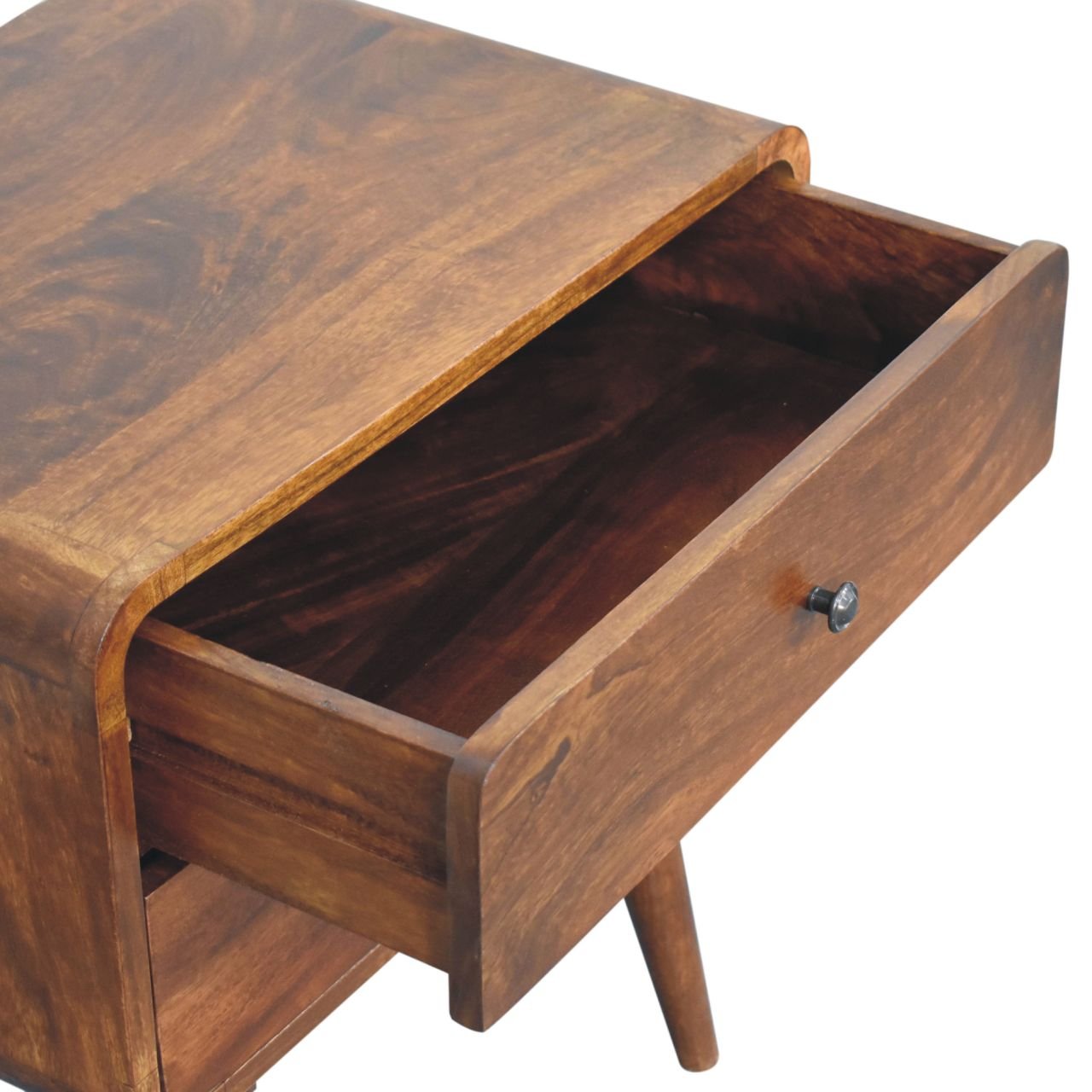 Szafka nocna Artisan IN3700 – lite drewno mango, wykończenie kasztanowe - obrazek 6