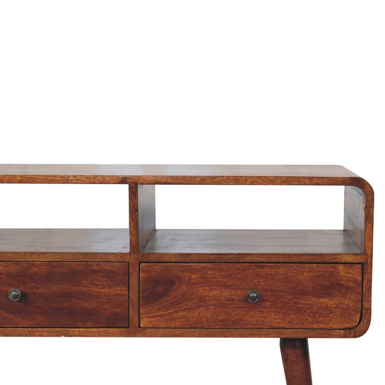 Stół z litego drewna mango – kasztanowy, 130 cm - Image 4